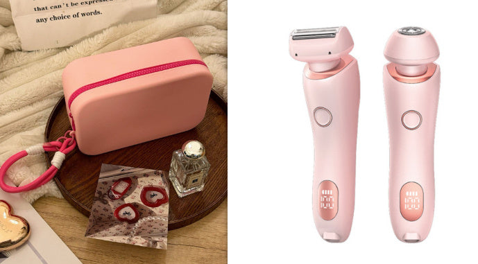 2 In 1 Hair Removal Epilator USB Rechargeable Trimmer Women Body Razor Face Leg Armpit Bikini Hand Pubic Shaver Hair Remover - Rituel Serein