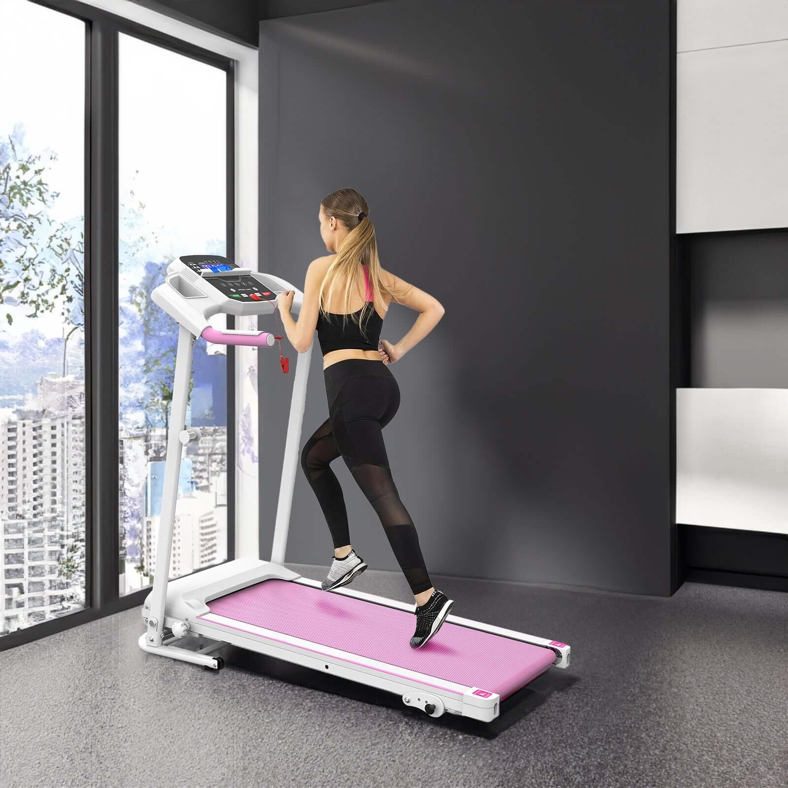 Home Electric Folding Treadmill | Compact 2.5HP Running Machine | Indoor Cardio Treadmill for Home Gym | Foldable Walking and Jogging Treadmill | Space-Saving Quiet Treadmill | Fitness Running Equipment for Apartment | Portable Treadmill with LED Display

