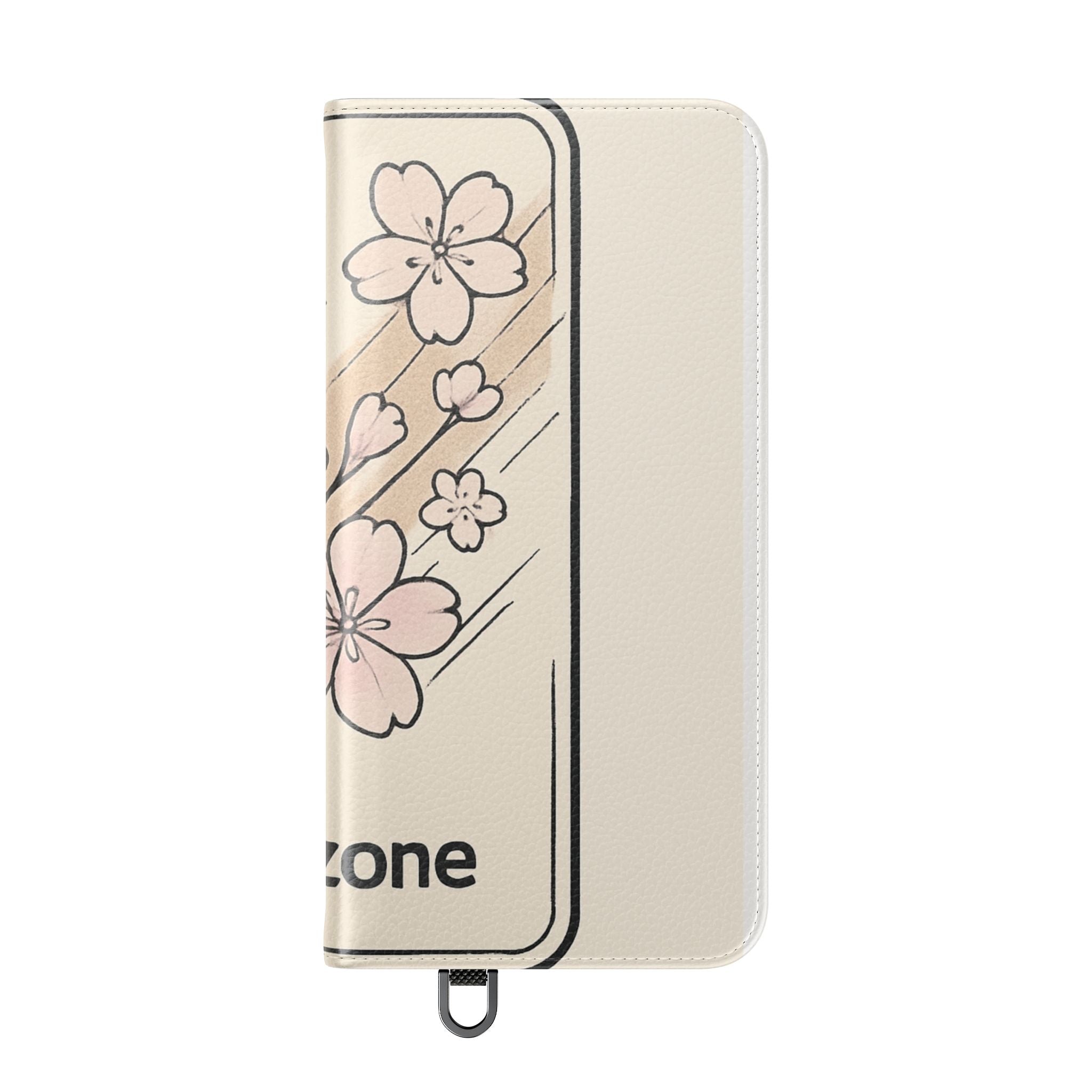 Floral Flip Phone Case — Sakura Rose Wallet Cover Printify