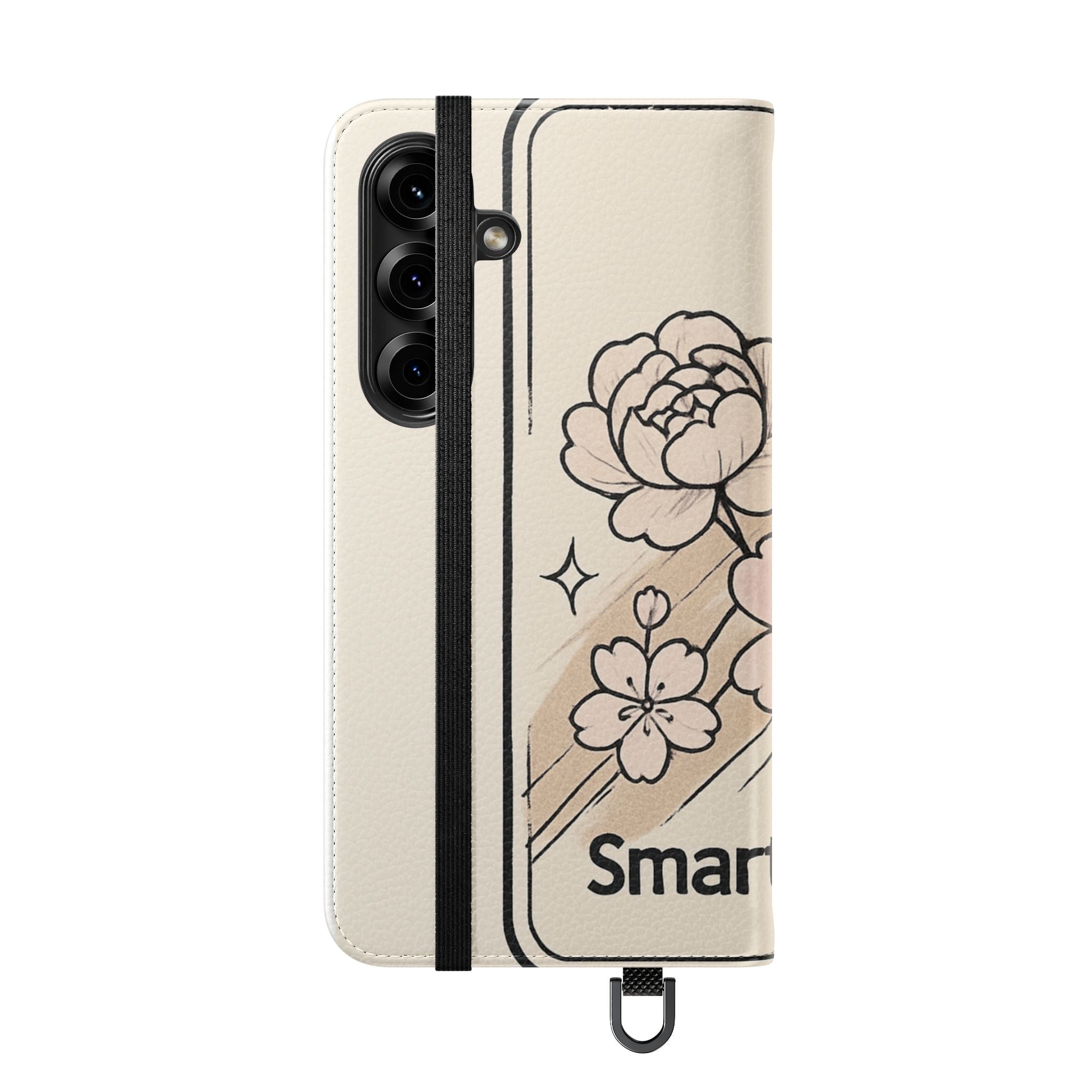 Floral Flip Phone Case — Sakura Rose Wallet Cover Printify