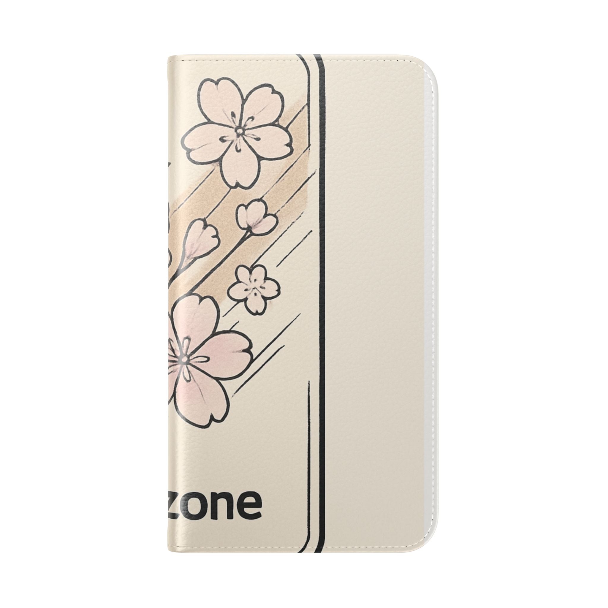 Floral Flip Phone Case — Sakura Rose Wallet Cover Printify