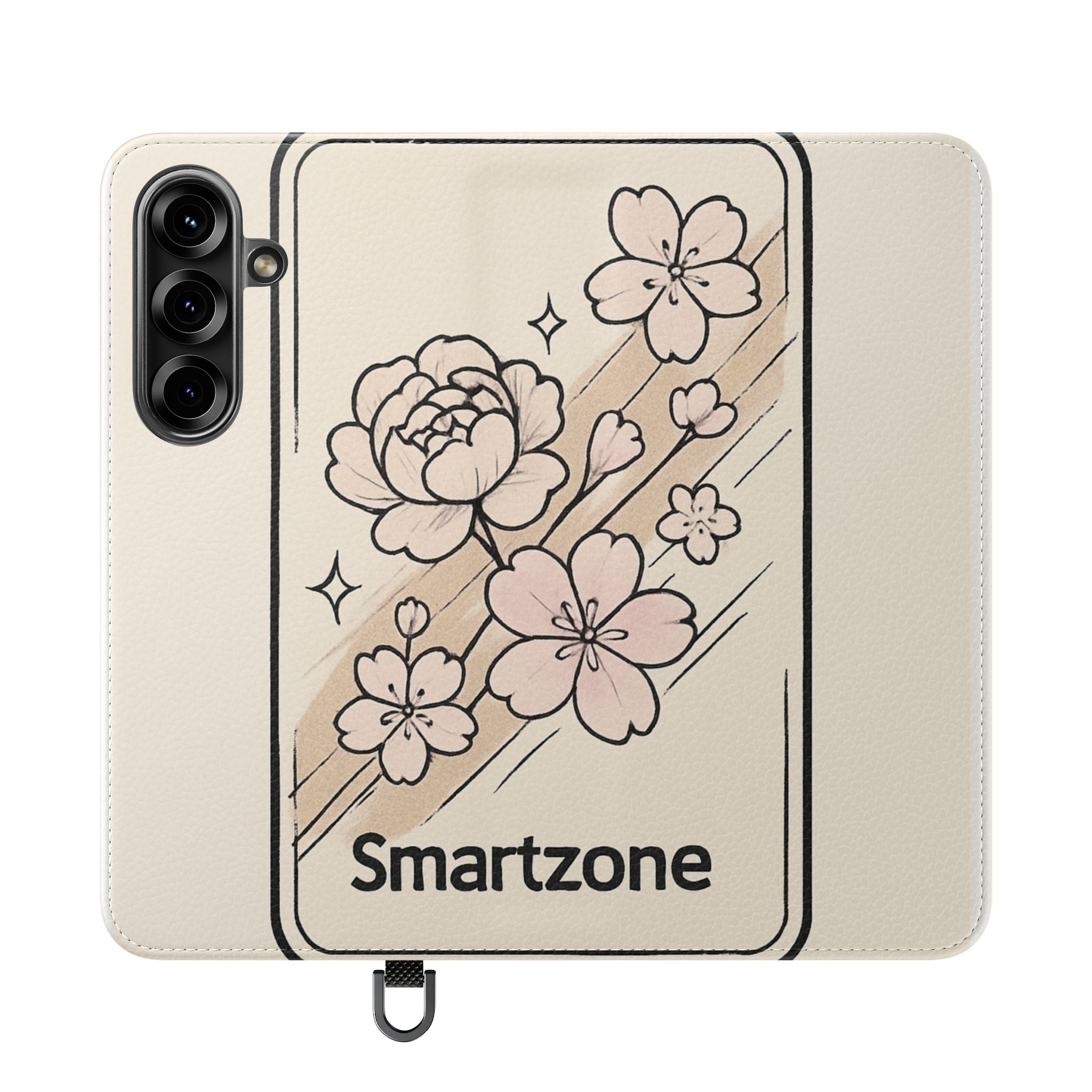 Floral Flip Phone Case — Sakura Rose Wallet Cover Printify
