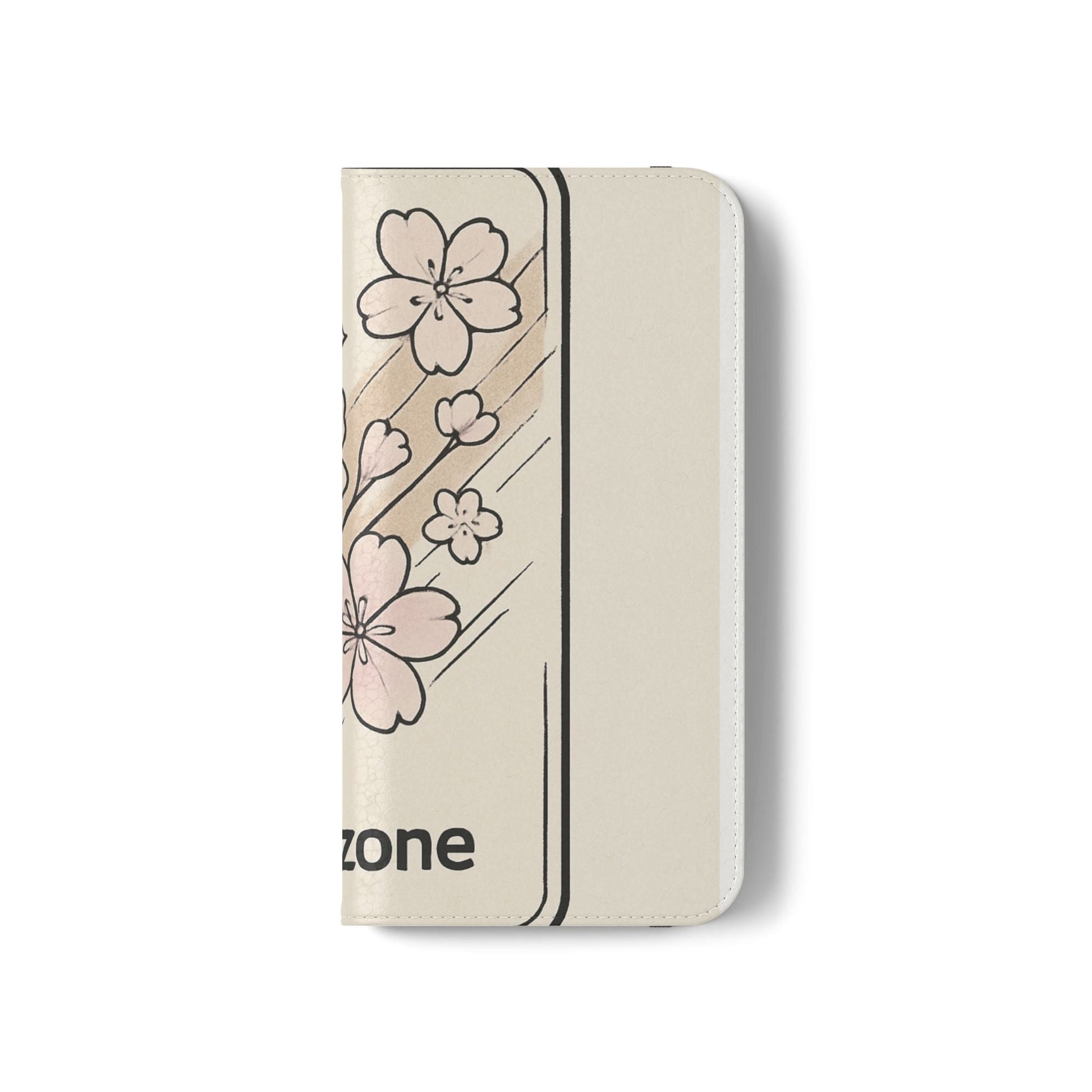 Floral Flip Phone Case — Sakura Rose Wallet Cover Printify