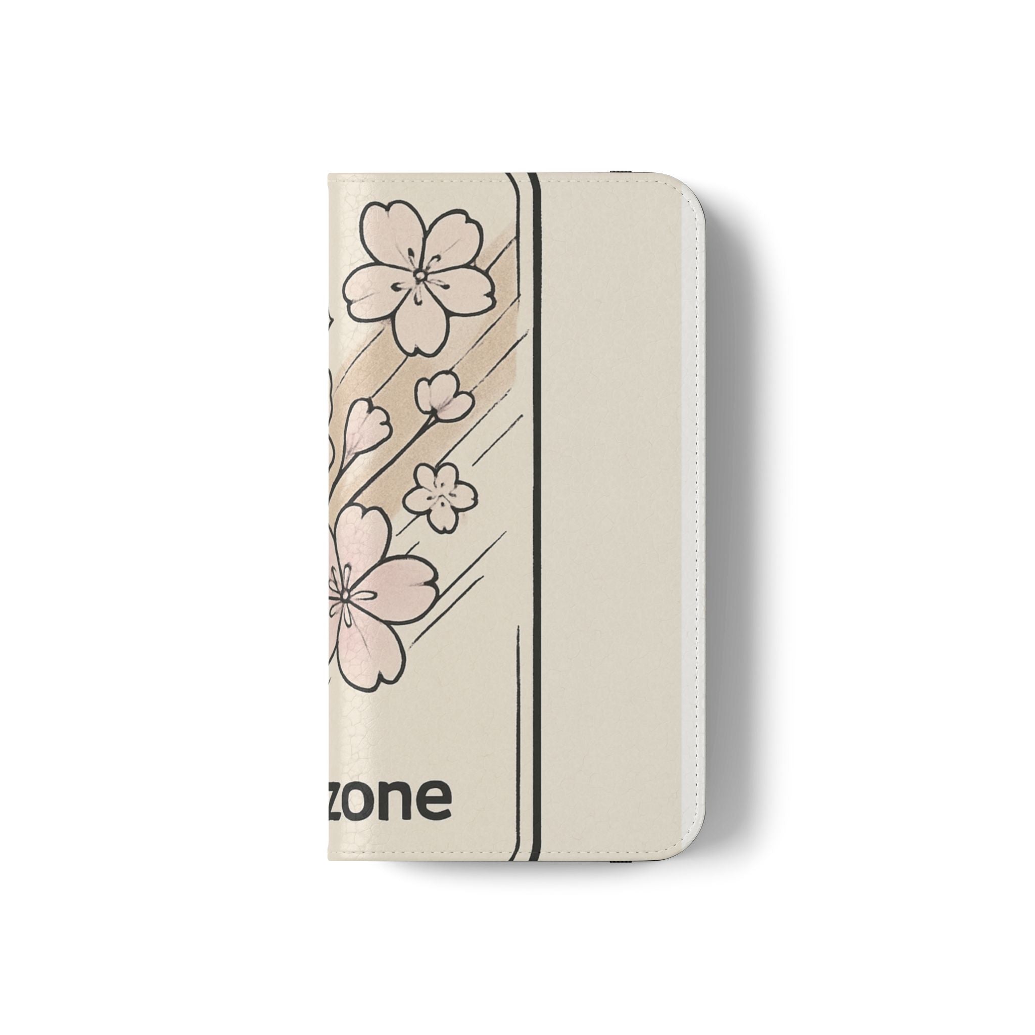 Floral Flip Phone Case — Sakura Rose Wallet Cover Printify