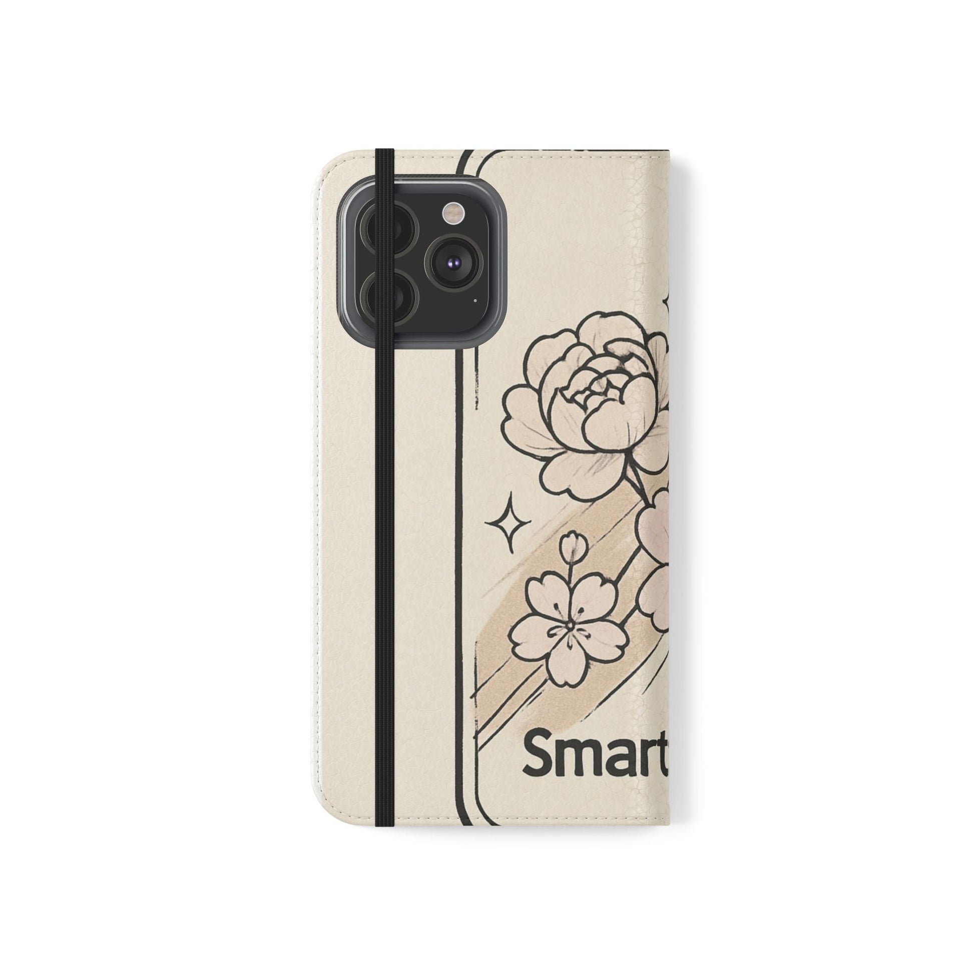 Floral Flip Phone Case — Sakura Rose Wallet Cover Printify