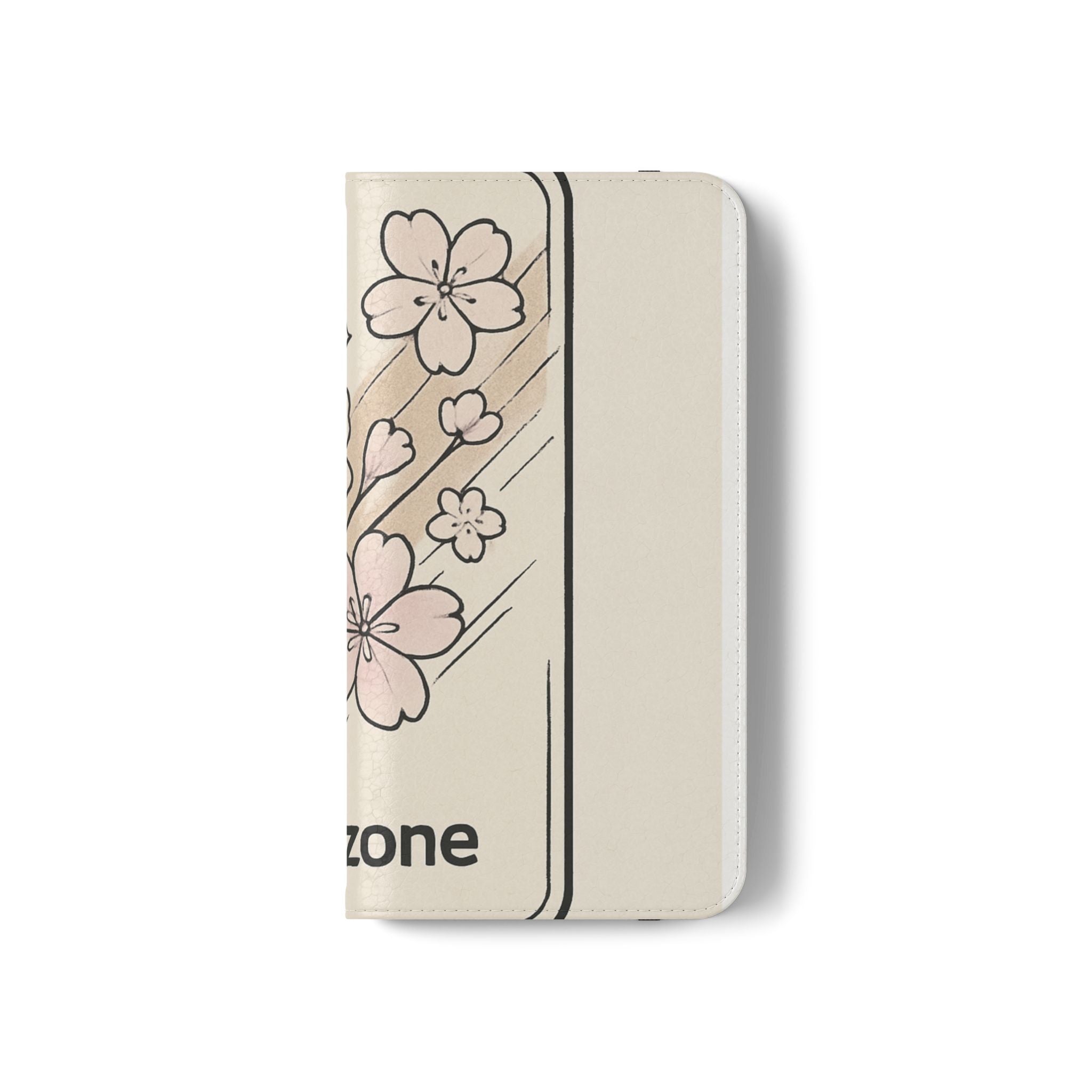 Floral Flip Phone Case — Sakura Rose Wallet Cover Printify