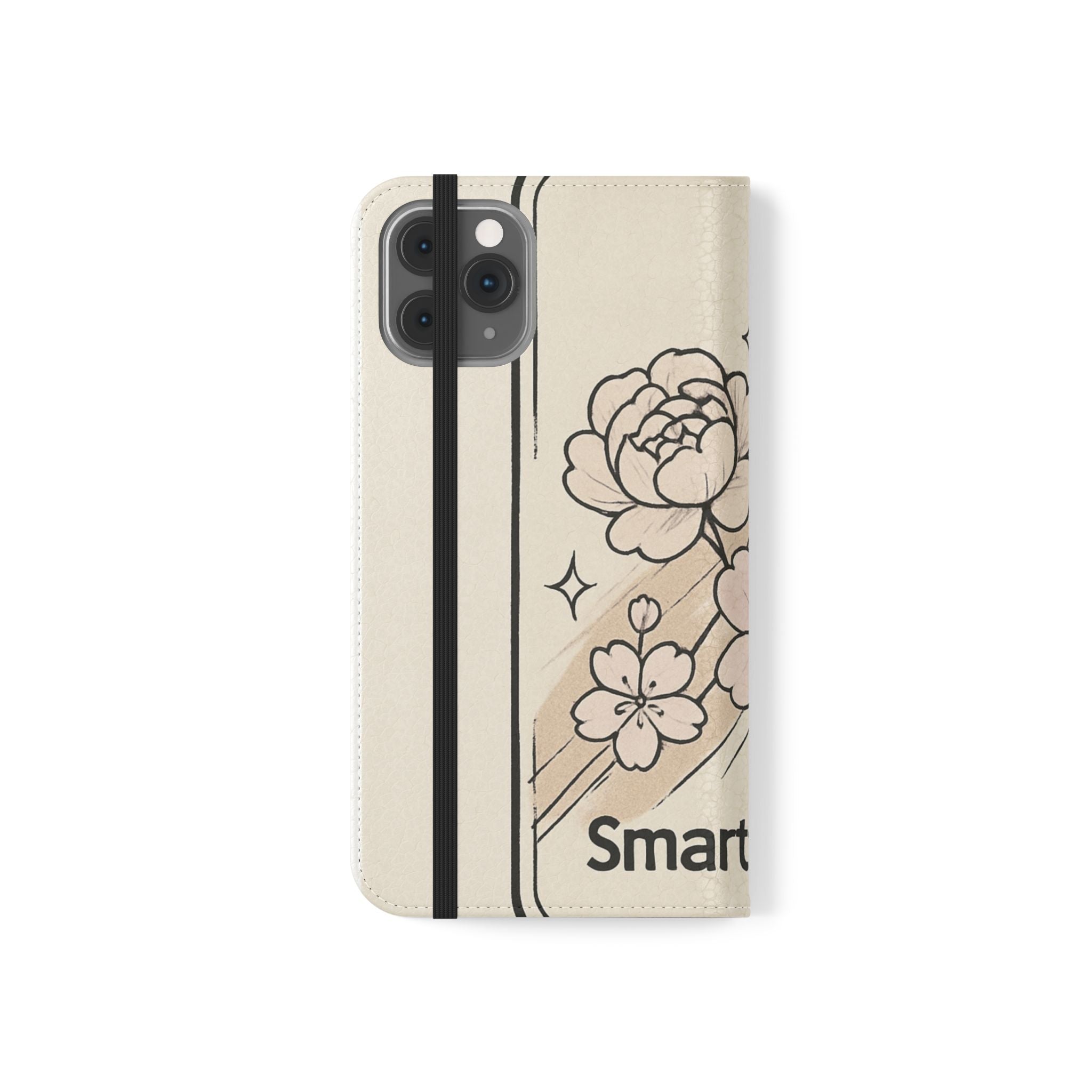 Floral Flip Phone Case — Sakura Rose Wallet Cover Printify