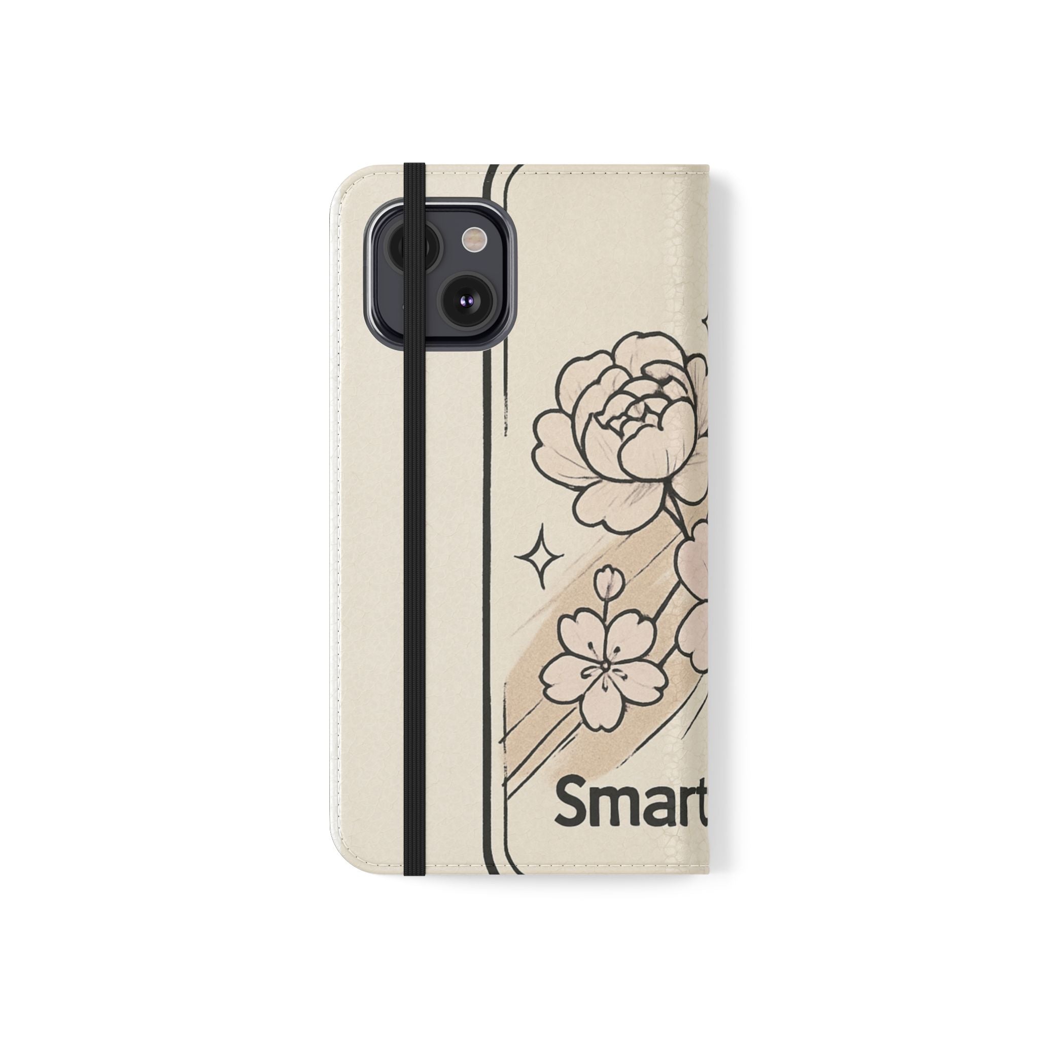 Floral Flip Phone Case — Sakura Rose Wallet Cover Printify