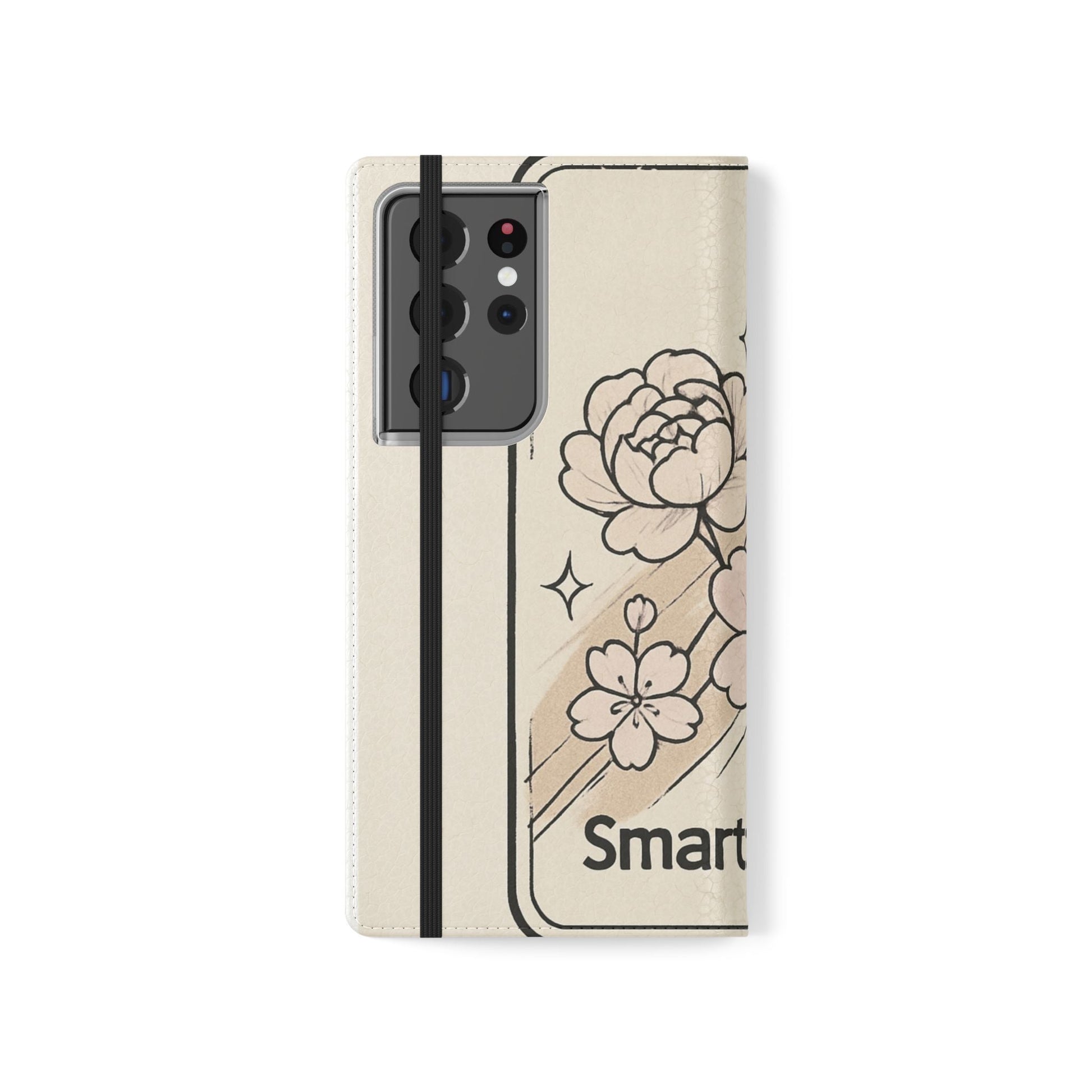 Floral Flip Phone Case — Sakura Rose Wallet Cover Printify