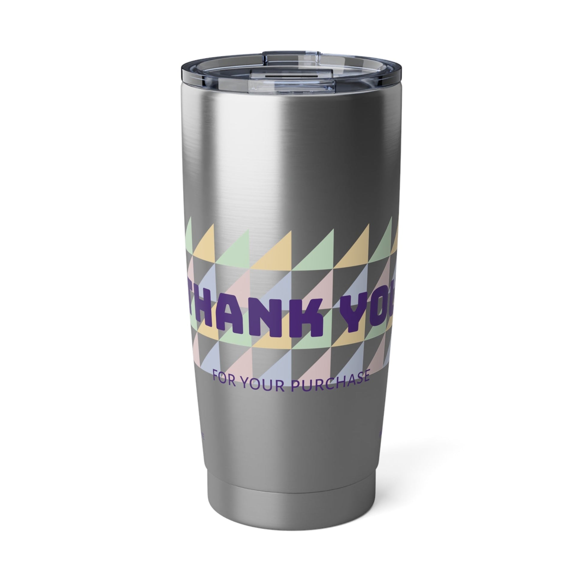 Tumbler — "Thank You For Your Purchase" Geometric 20oz Insulated Travel Cup Printify