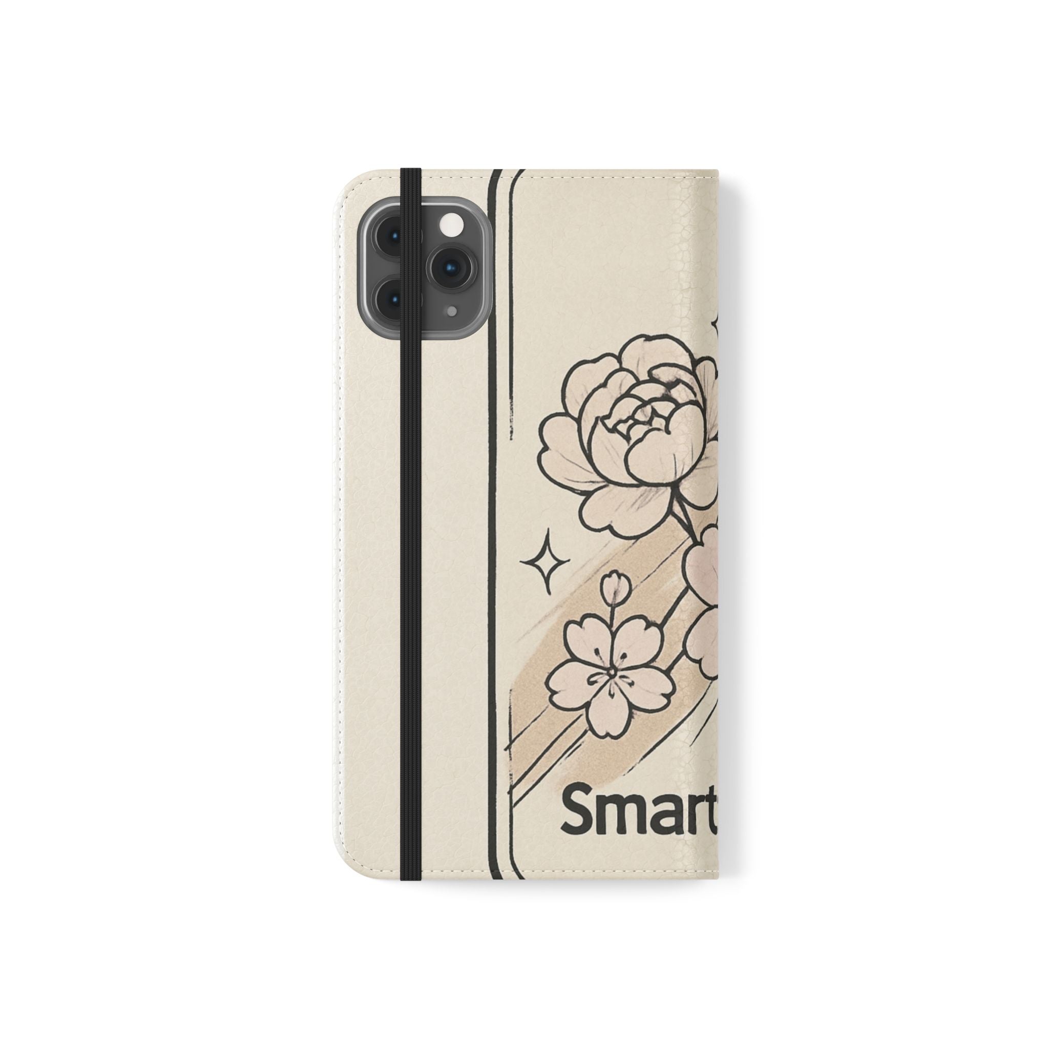 Floral Flip Phone Case — Sakura Rose Wallet Cover Printify