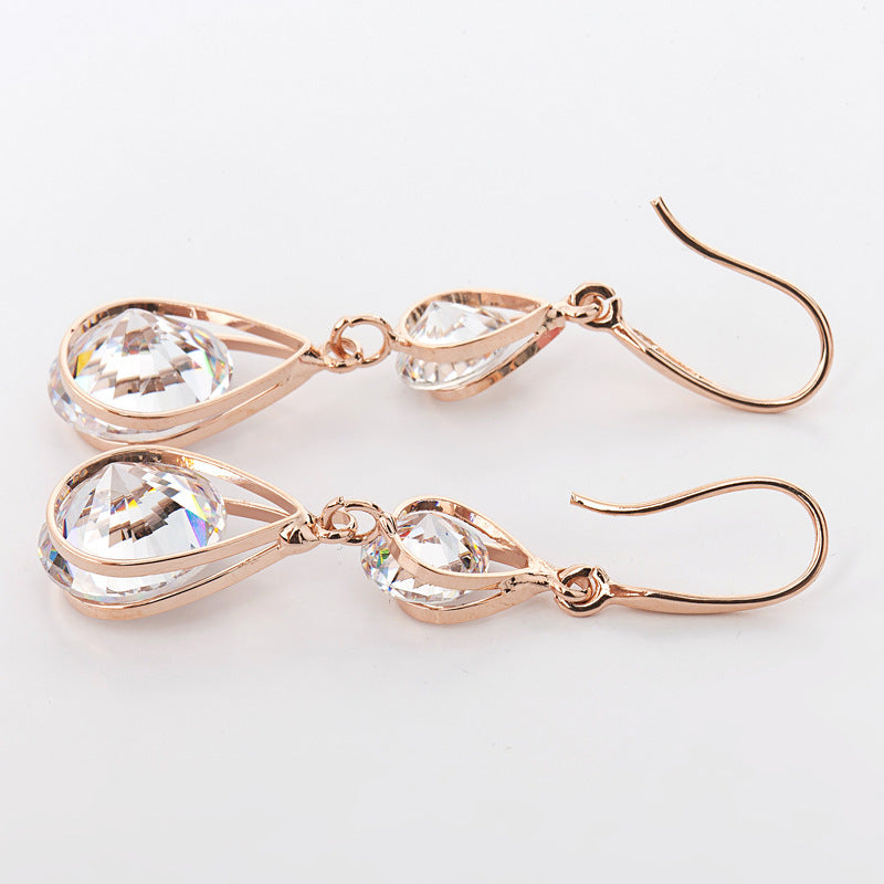 Women's Long Elegant Crystal Earrings eprolo