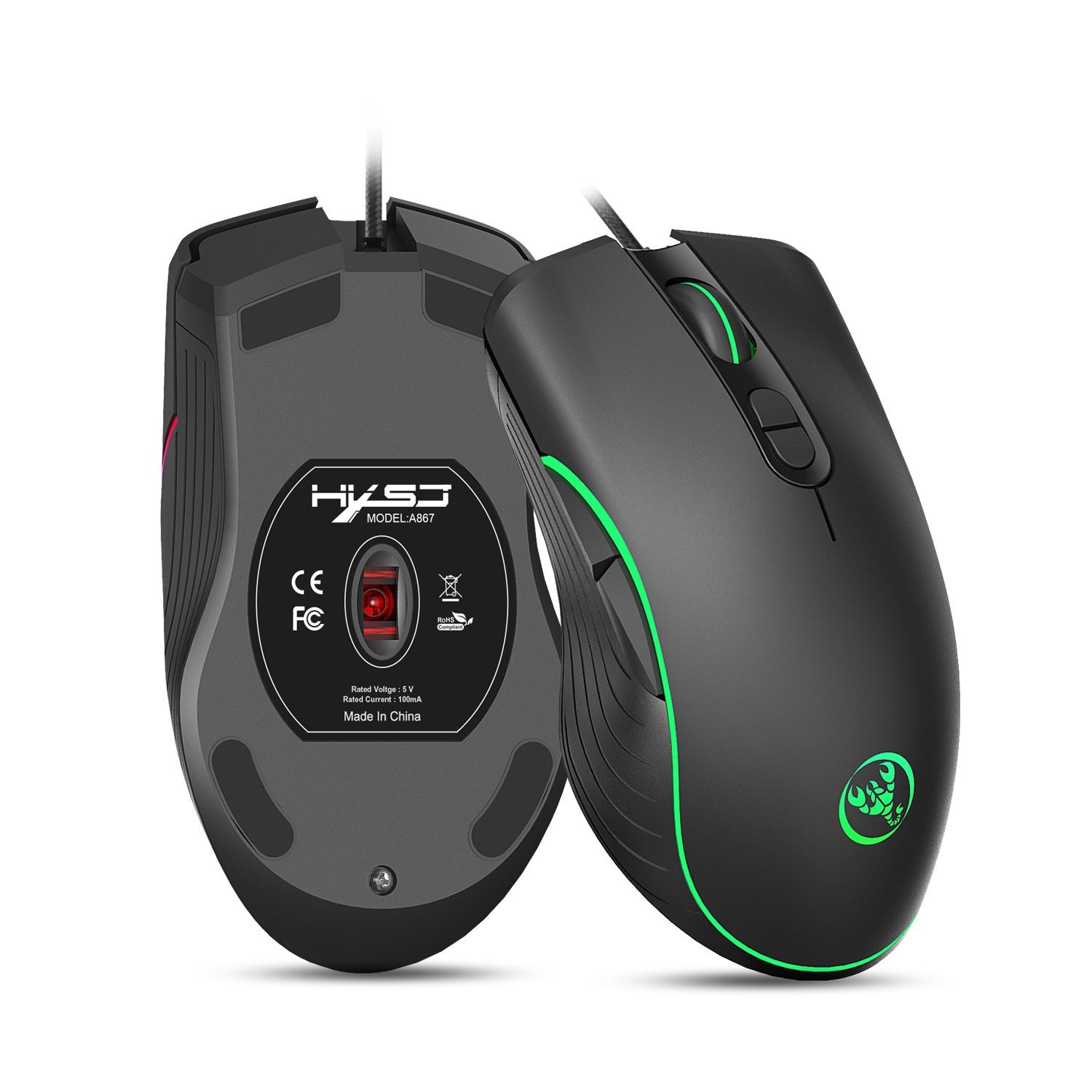 Glowing Gaming Mouse Gaming Wired Mouse eprolo