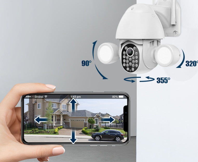 Double Fill Light Ball Machine 3Mp High-Definition Camera Security Surveillance Camera Smart Home eprolo
