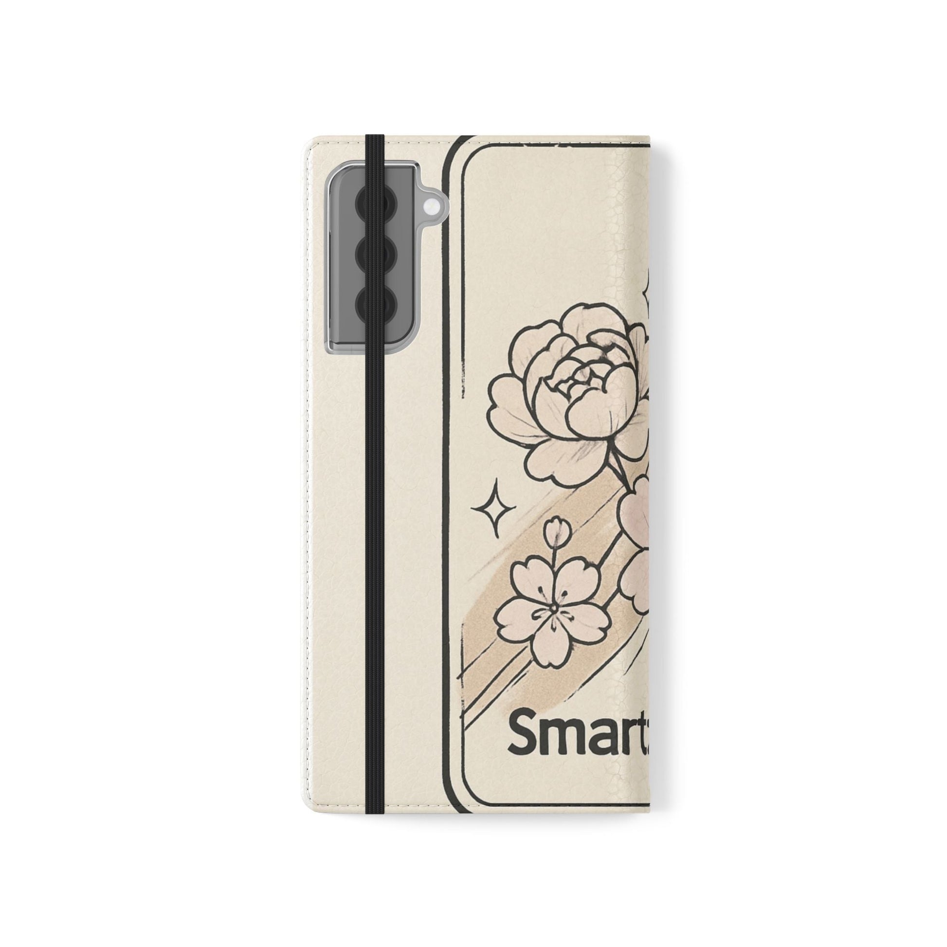 Floral Flip Phone Case — Sakura Rose Wallet Cover Printify