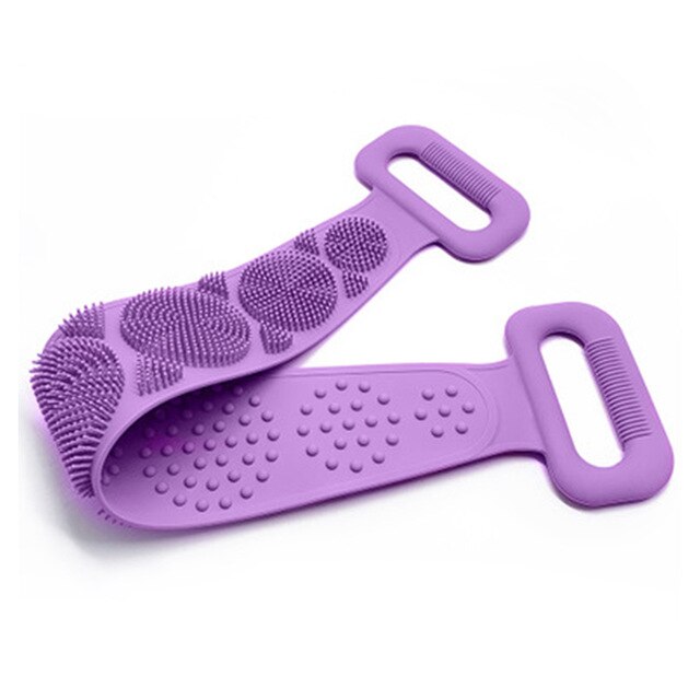 Silicone Back Scrubber Belt | Exfoliating Body Scrubber Strap | Dual-Sided Silicone Bath Belt | Massage Dots Shower Strap | Eco-Friendly Body Exfoliator | Non-Toxic Silicone Shower Belt | High-Temperature Resistant Bath Scrubber​
