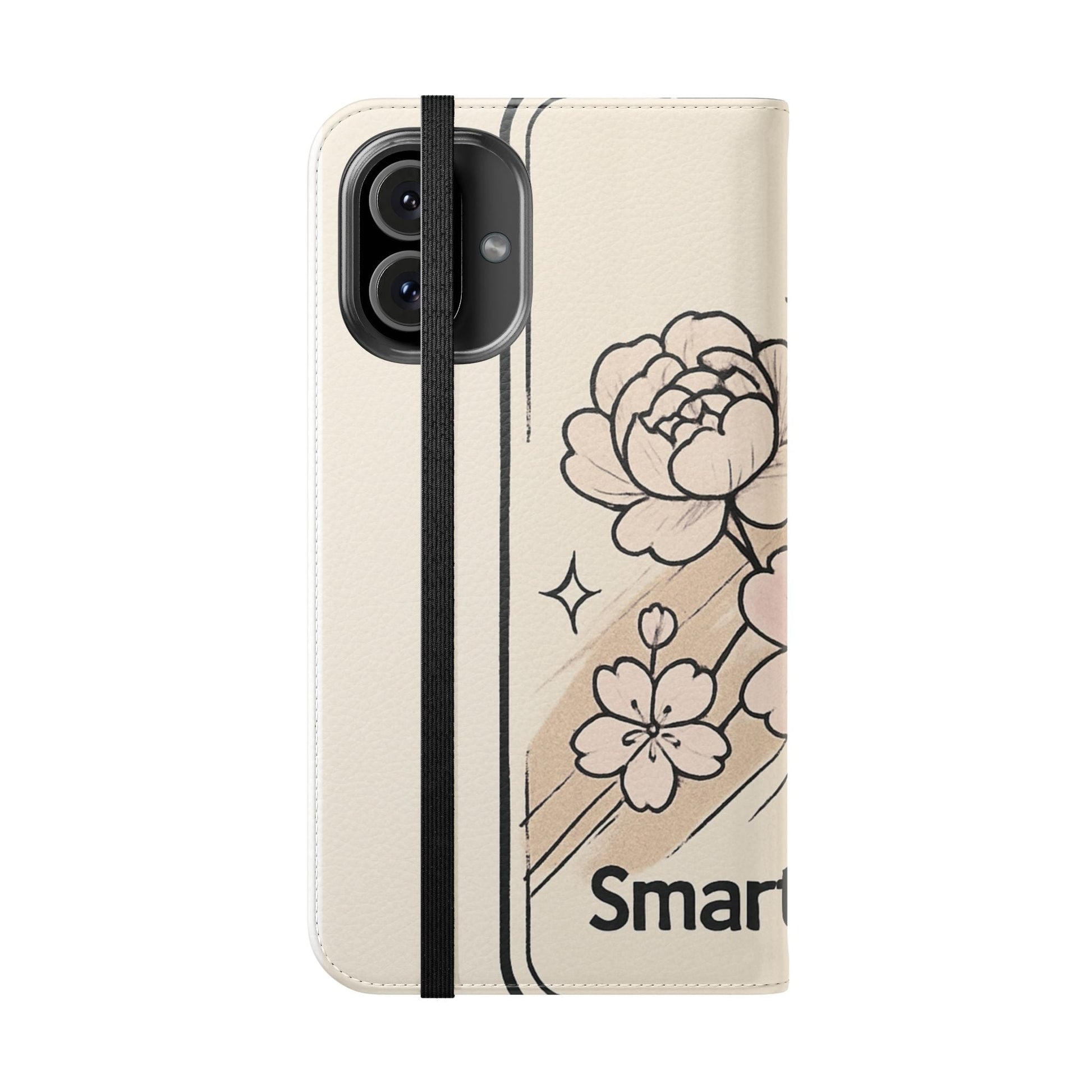 Floral Flip Phone Case — Sakura Rose Wallet Cover Printify