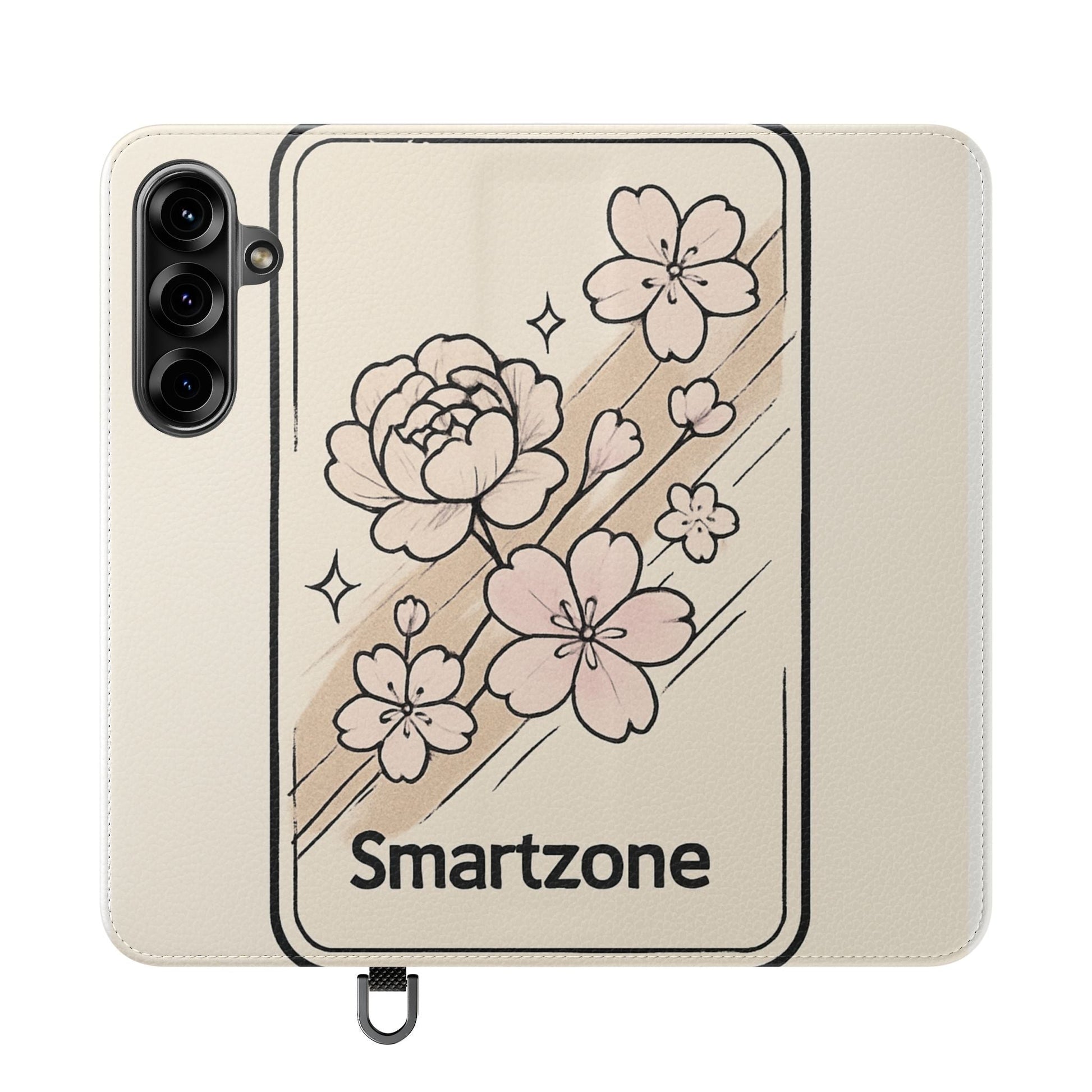 Floral Flip Phone Case — Sakura Rose Wallet Cover Printify