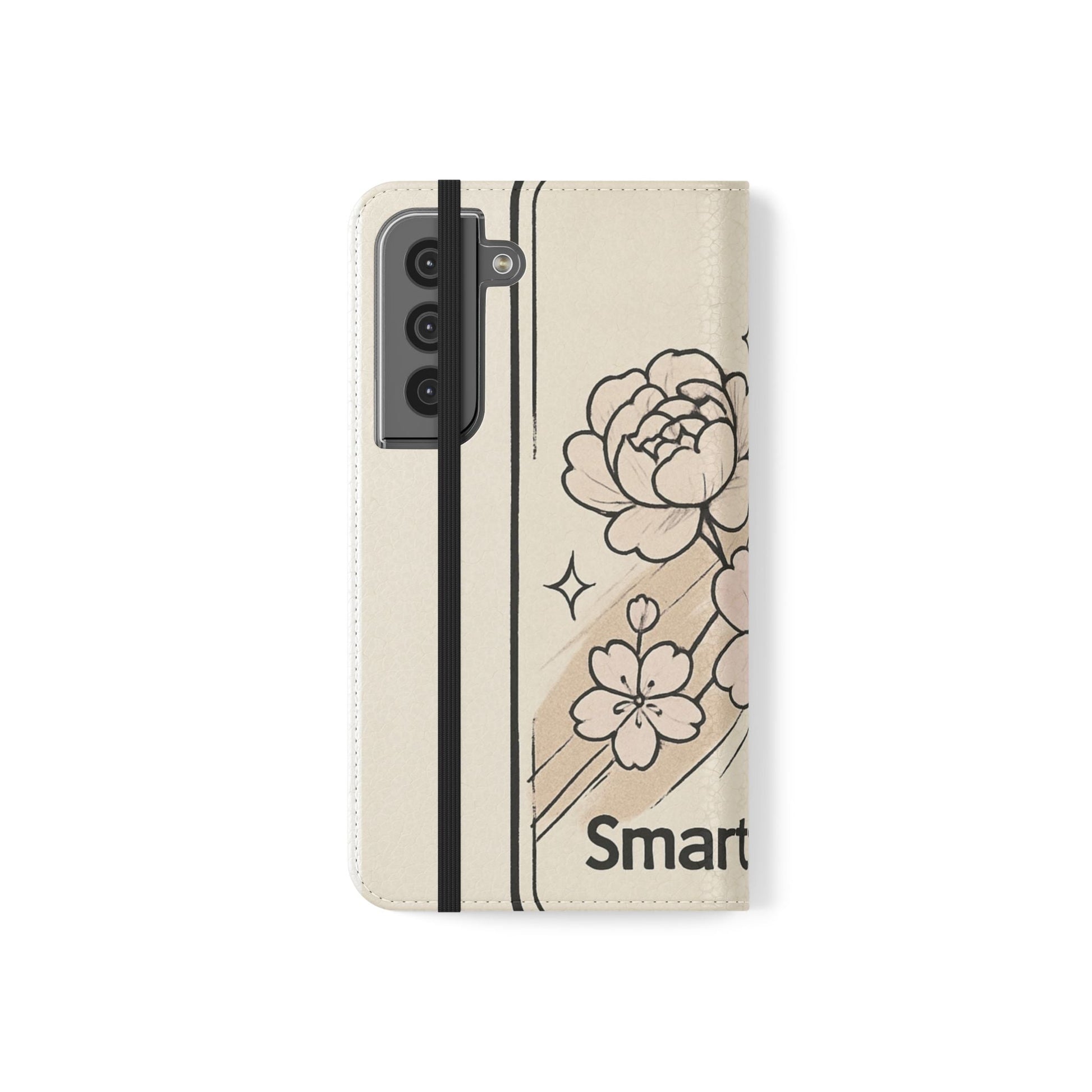 Floral Flip Phone Case — Sakura Rose Wallet Cover Printify