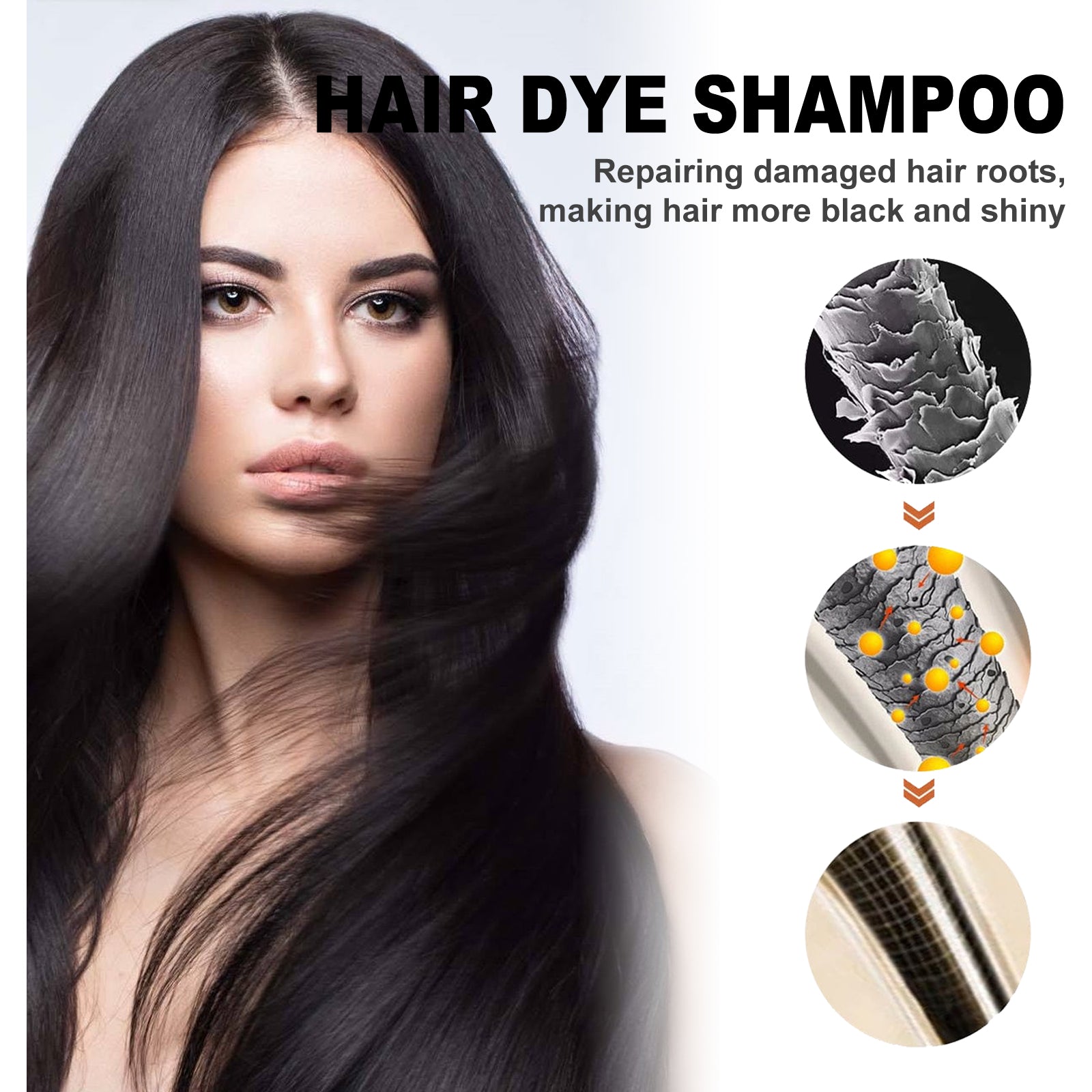 Polygonum Black Hair Shampoo | Herbal Hair Darkening Shampoo | Natural Gray Hair Coverage Shampoo | He Shou Wu Hair Shampoo | Anti-Gray Hair Herbal Shampoo | Chinese Herbal Hair Color Shampoo | Polygonum Multiflorum Hair Care | Herbal Hair Strengthening Shampoo​
