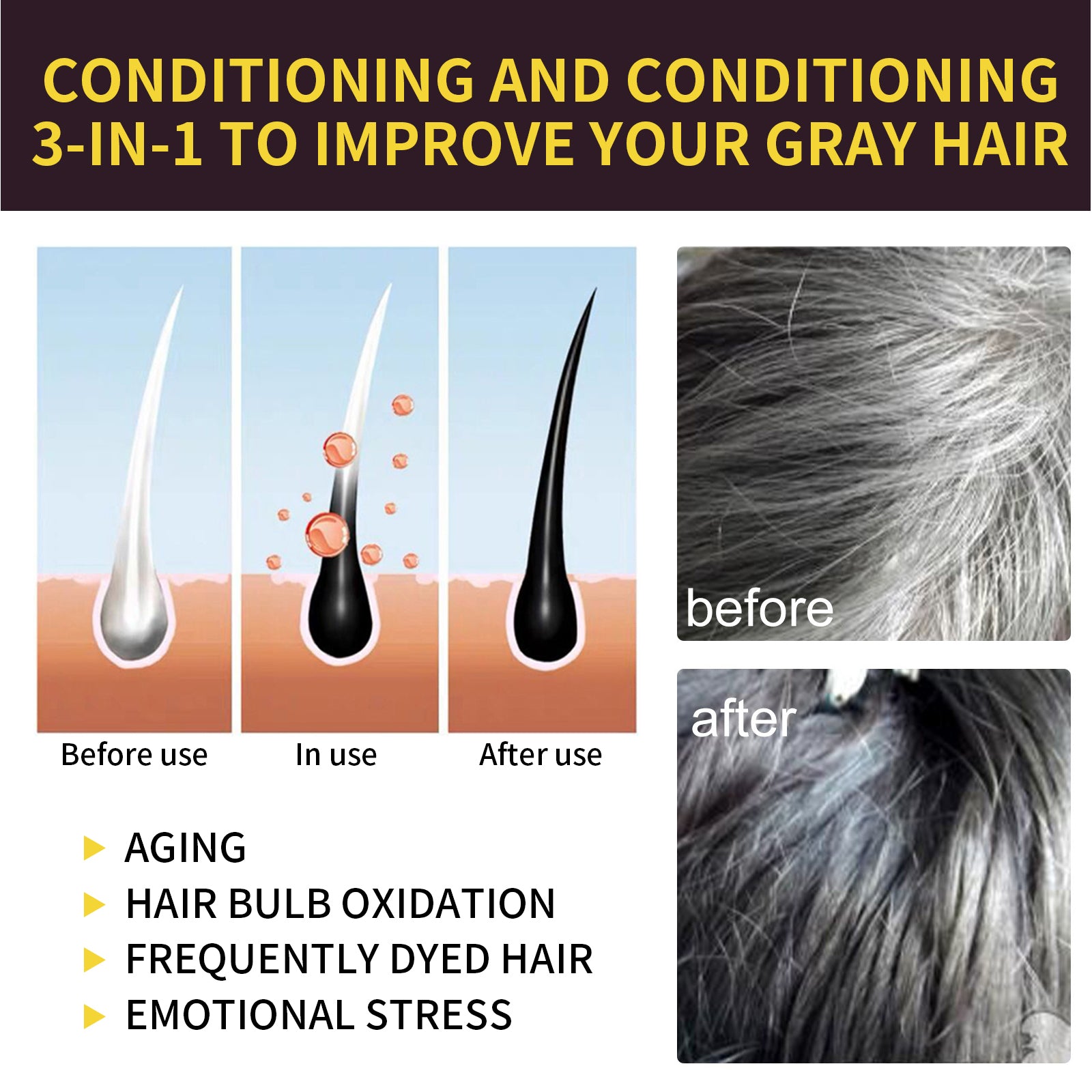 Polygonum Black Hair Shampoo | Herbal Hair Darkening Shampoo | Natural Gray Hair Coverage Shampoo | He Shou Wu Hair Shampoo | Anti-Gray Hair Herbal Shampoo | Chinese Herbal Hair Color Shampoo | Polygonum Multiflorum Hair Care | Herbal Hair Strengthening Shampoo​
