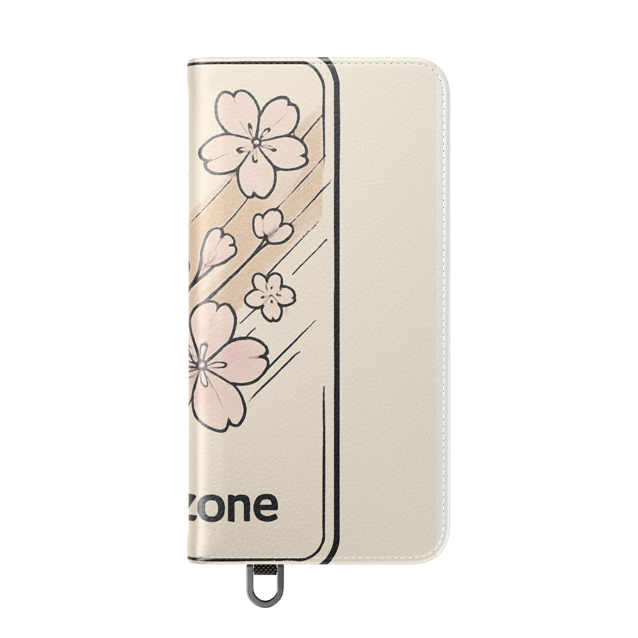 Floral Flip Phone Case — Sakura Rose Wallet Cover Printify