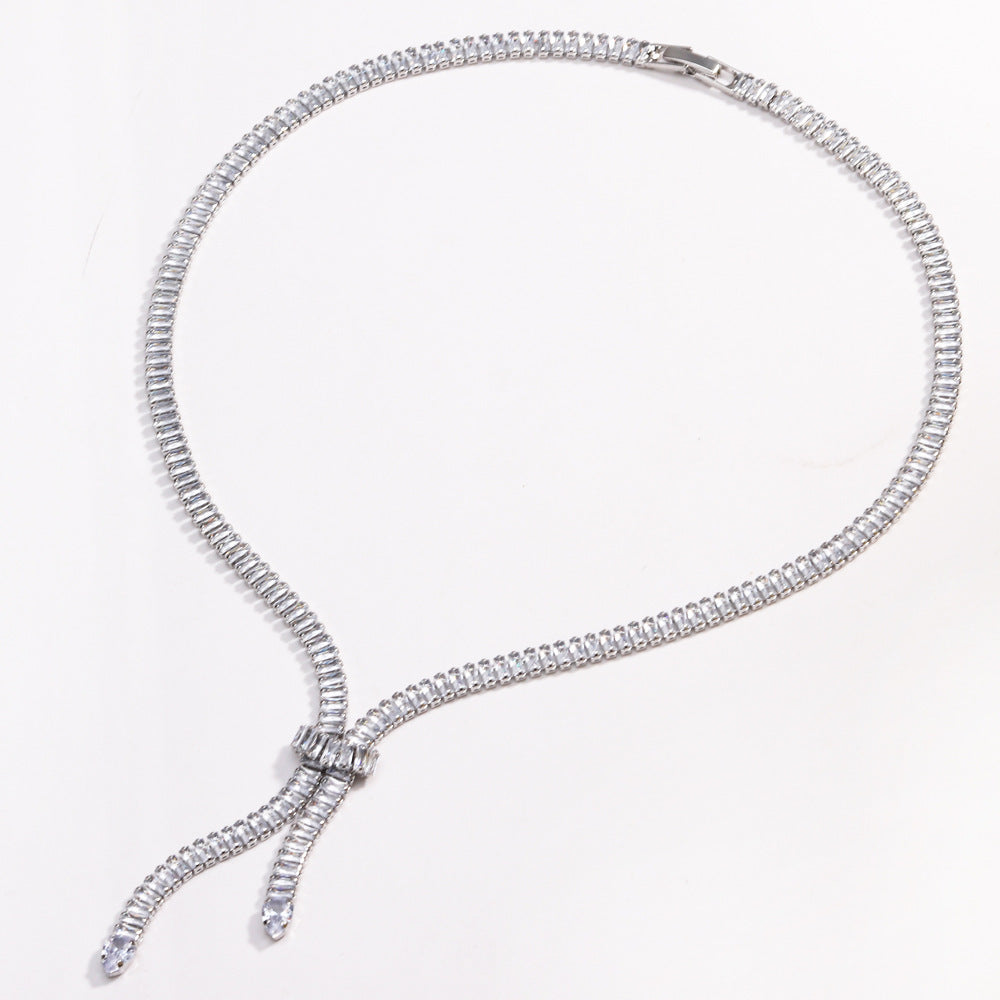 Zircon Fringe Necklace Fashionable Clavicle Chain eprolo