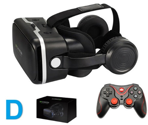 Original VR Shinecon  Gafas De Realidad Virtual 120 Fov 3D Gafas Google Carton Con Auriculares Estereo Caja Para Smartphone eprolo