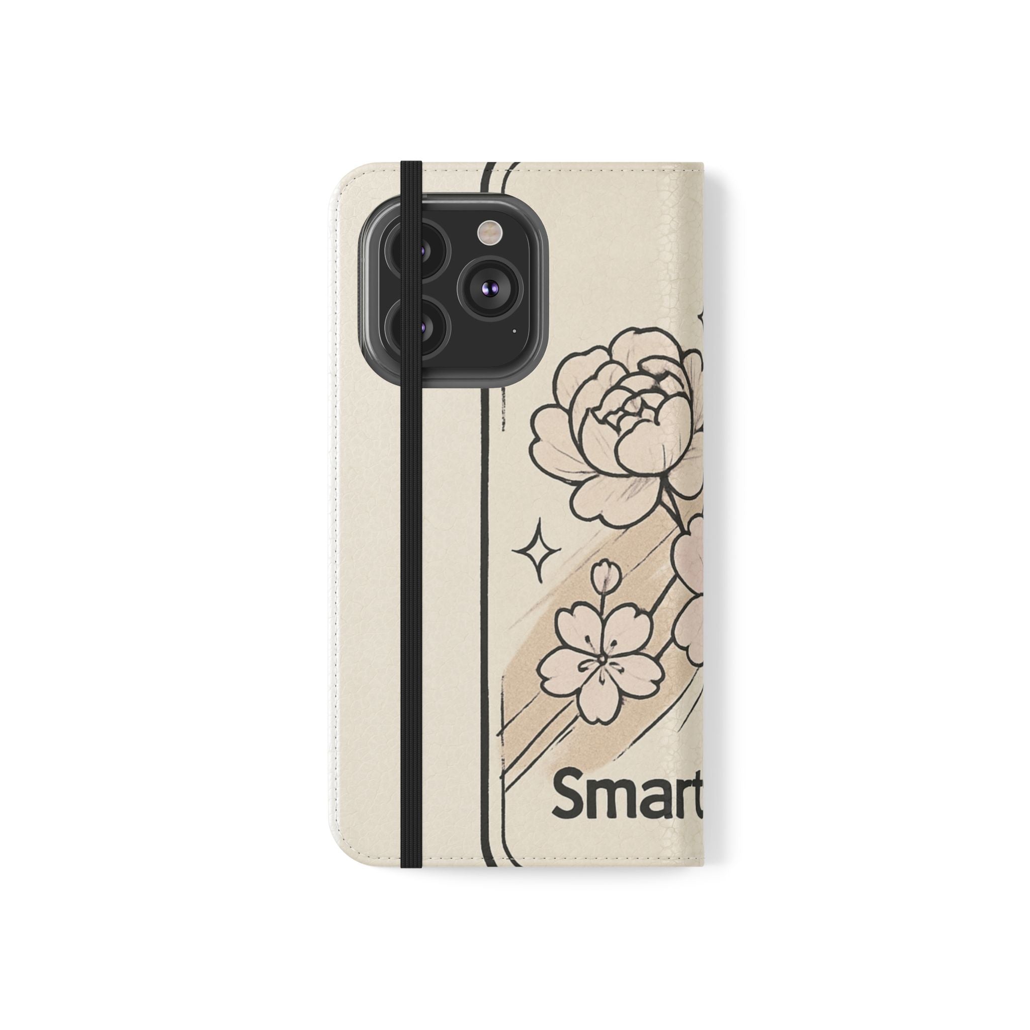 Floral Flip Phone Case — Sakura Rose Wallet Cover Printify