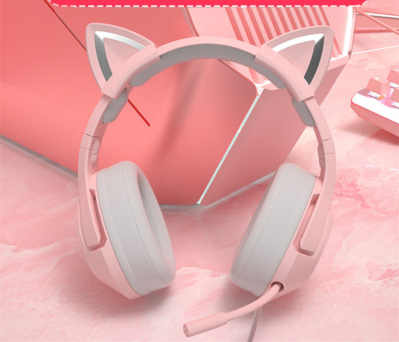 Head-mounted Gaming Gaming Cute Girls Wired Computer Headset eprolo