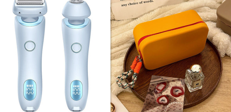 2 In 1 Hair Removal Epilator USB Rechargeable Trimmer Women Body Razor Face Leg Armpit Bikini Hand Pubic Shaver Hair Remover - Rituel Serein