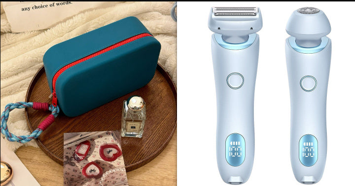 2 In 1 Hair Removal Epilator USB Rechargeable Trimmer Women Body Razor Face Leg Armpit Bikini Hand Pubic Shaver Hair Remover - Rituel Serein