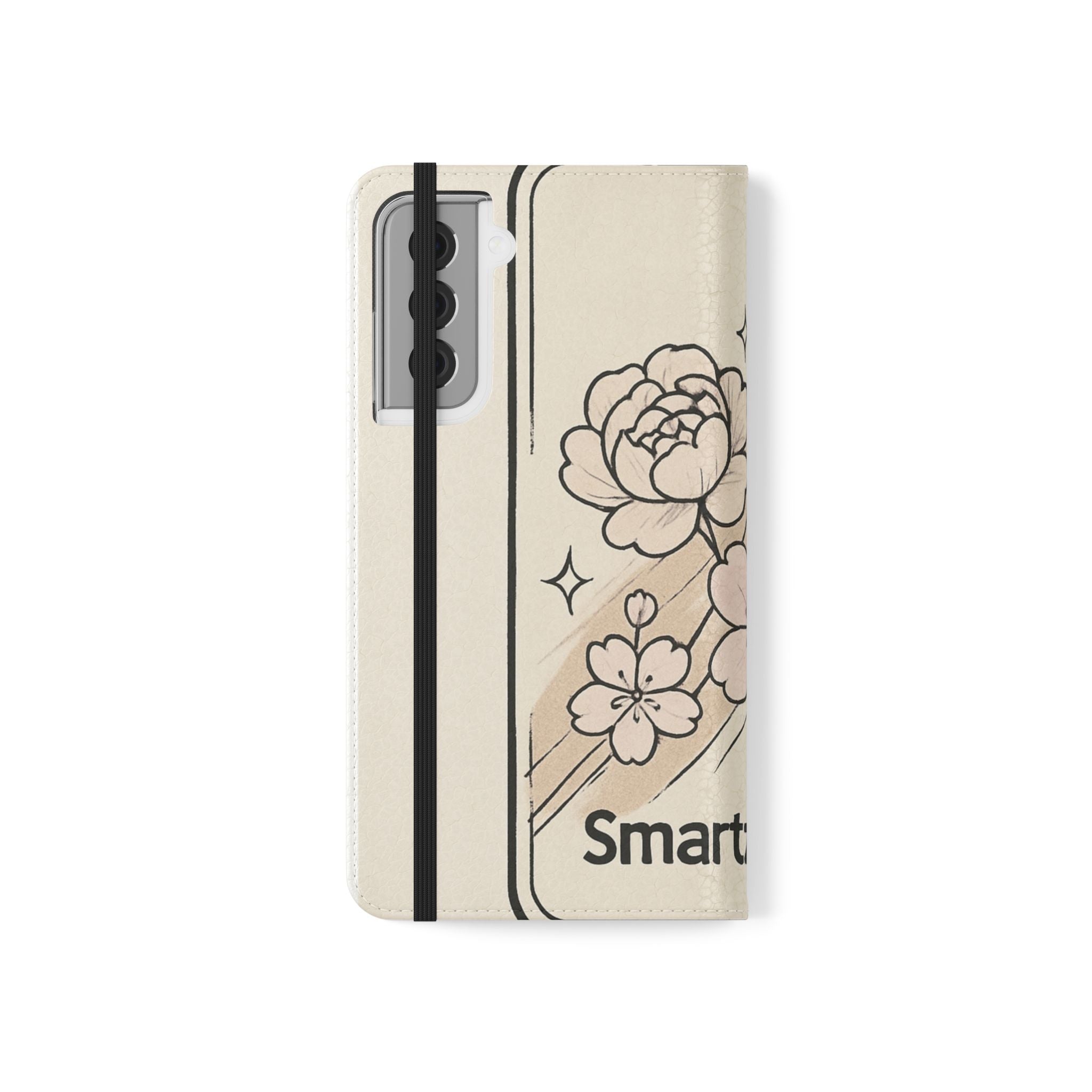 Floral Flip Phone Case — Sakura Rose Wallet Cover Printify
