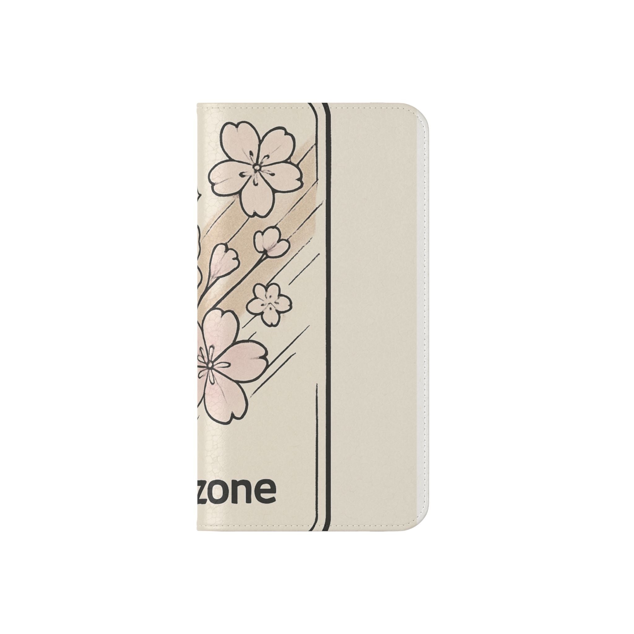 Floral Flip Phone Case — Sakura Rose Wallet Cover Printify