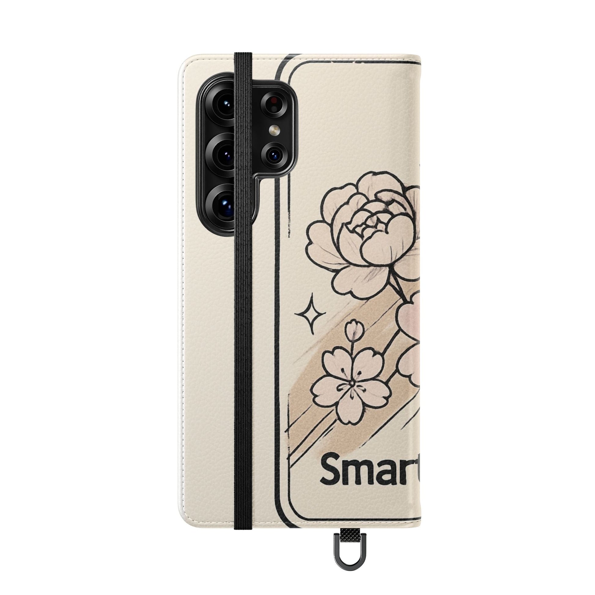 Floral Flip Phone Case — Sakura Rose Wallet Cover Printify