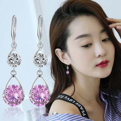 Women's Long Elegant Crystal Earrings eprolo