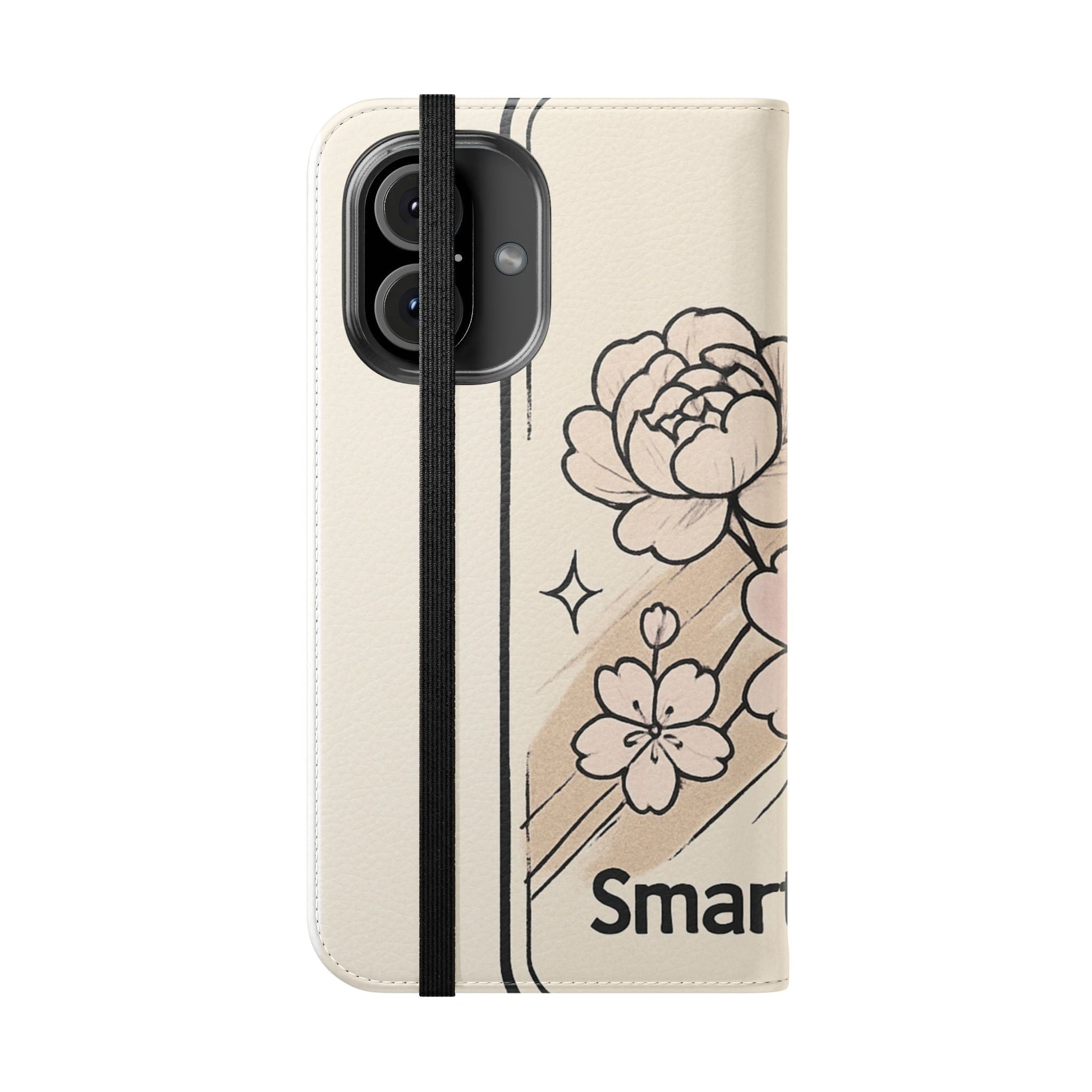 Floral Flip Phone Case — Sakura Rose Wallet Cover Printify