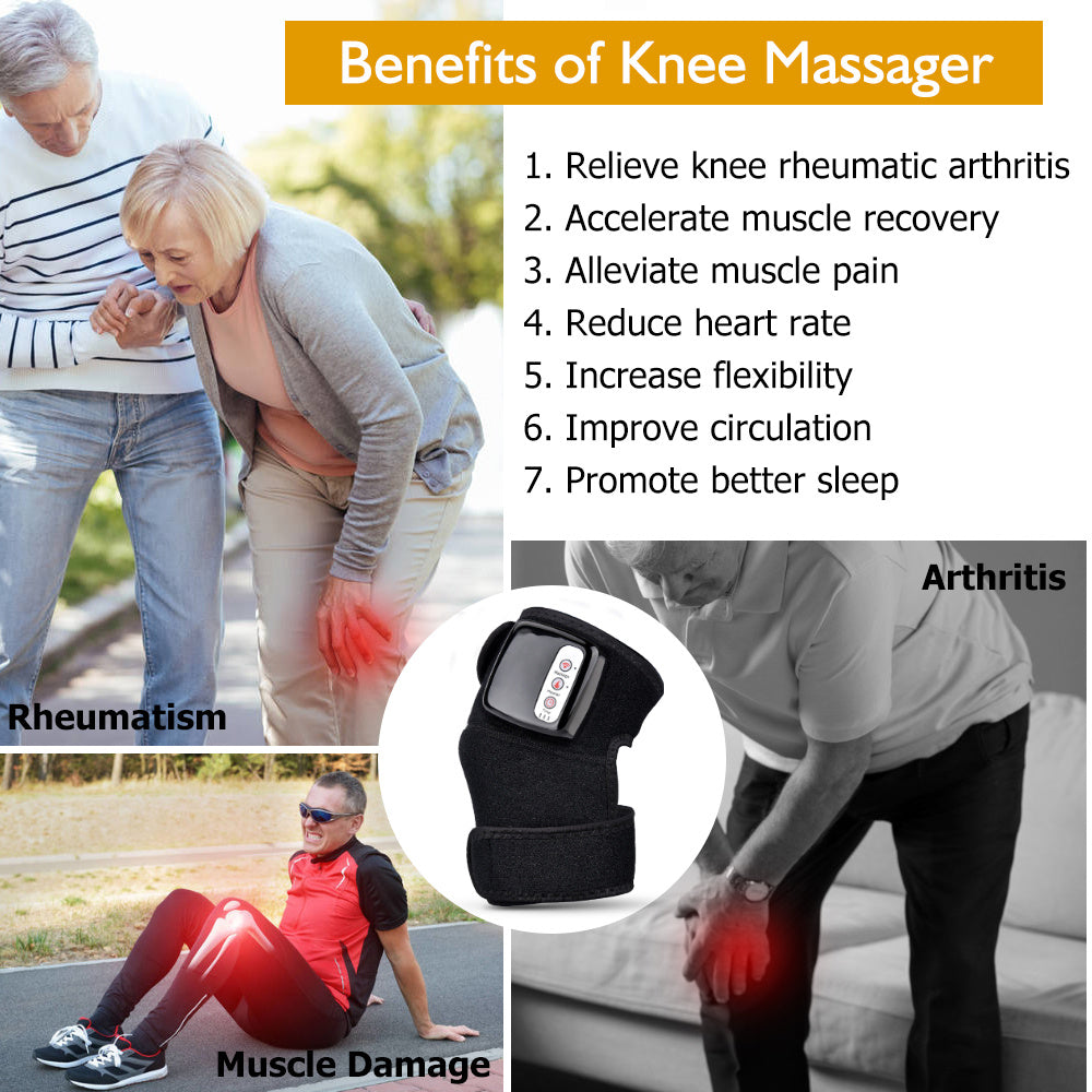 Electric Infrared Heating Knee Massager Wrap Elbow Joint Support Vibration Therapy Physiotherapy Machine Pain Relief Massageador - Rituel Serein