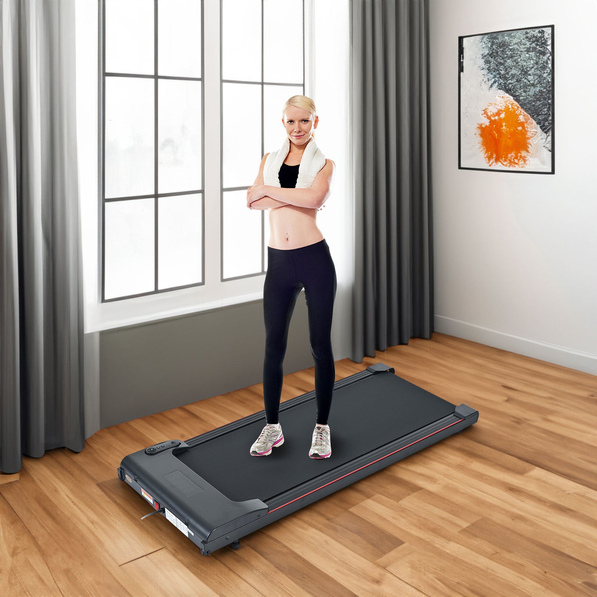 Under Desk Walking Treadmill | 300lb Capacity Portable Treadmill | Quiet Brushless Motor Treadmill | Compact Home Office Walking Pad | LED Display Walking Treadmill | Remote Controlled Fitness Treadmill | Space-Saving Electric Treadmill | Ready-to-Use Walking Machine​