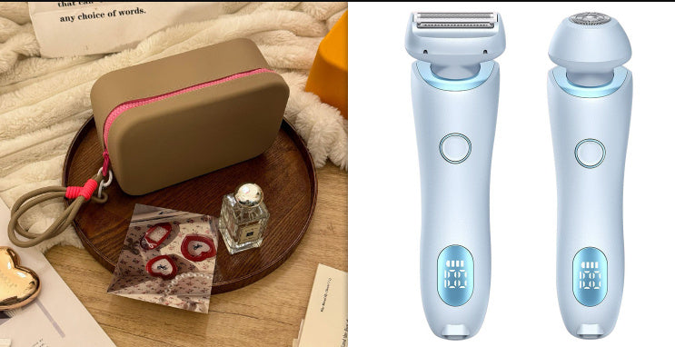 2 In 1 Hair Removal Epilator USB Rechargeable Trimmer Women Body Razor Face Leg Armpit Bikini Hand Pubic Shaver Hair Remover - Rituel Serein
