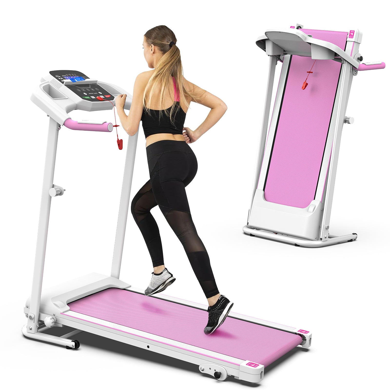 Home Electric Folding Treadmill | Compact 2.5HP Running Machine | Indoor Cardio Treadmill for Home Gym | Foldable Walking and Jogging Treadmill | Space-Saving Quiet Treadmill | Fitness Running Equipment for Apartment | Portable Treadmill with LED Display

