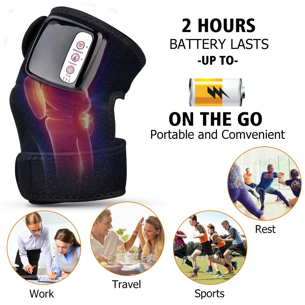 Electric Infrared Heating Knee Massager Wrap Elbow Joint Support Vibration Therapy Physiotherapy Machine Pain Relief Massageador - Rituel Serein