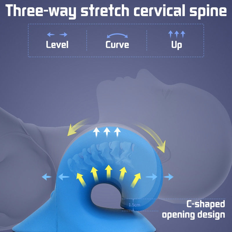 Cervical Spine Stretch Gravity Muscle Relaxation Traction Neck Stretcher Shoulder Massage Pillow Relieve Pain Spine Correction - Rituel Serein