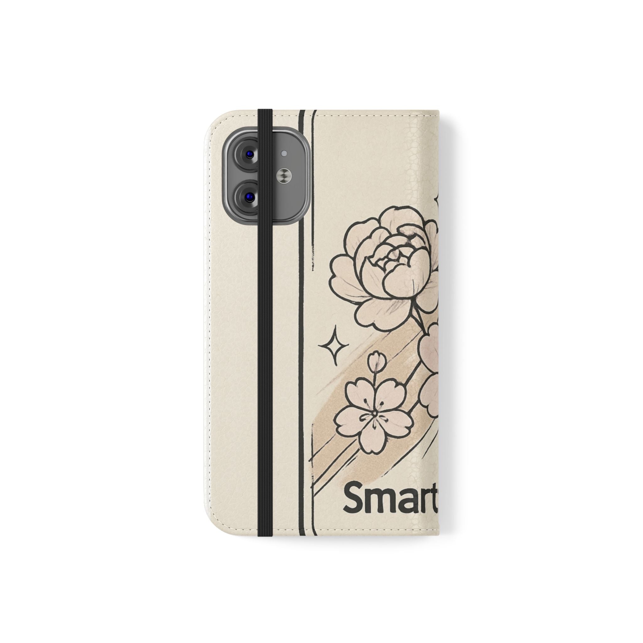 Floral Flip Phone Case — Sakura Rose Wallet Cover Printify