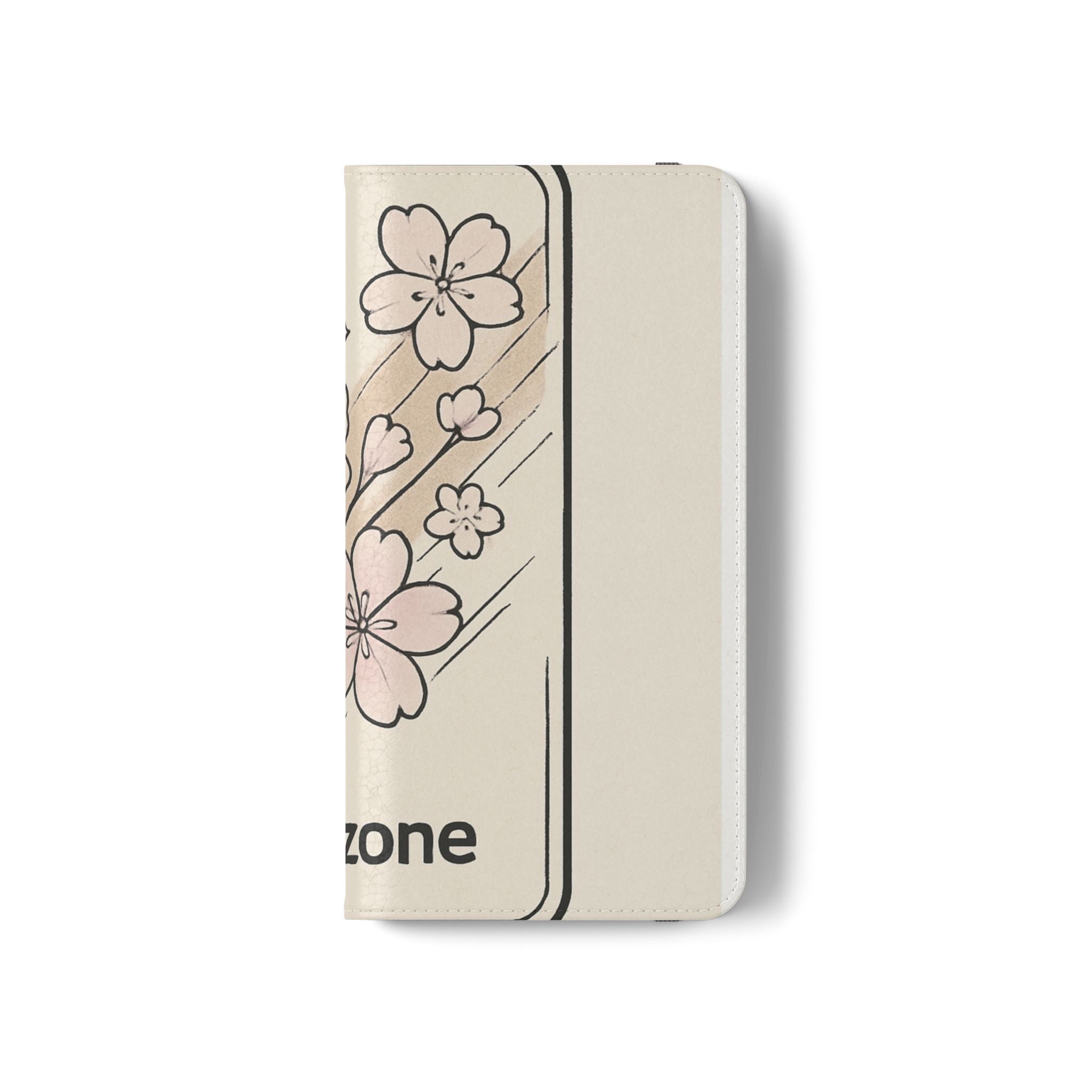 Floral Flip Phone Case — Sakura Rose Wallet Cover Printify