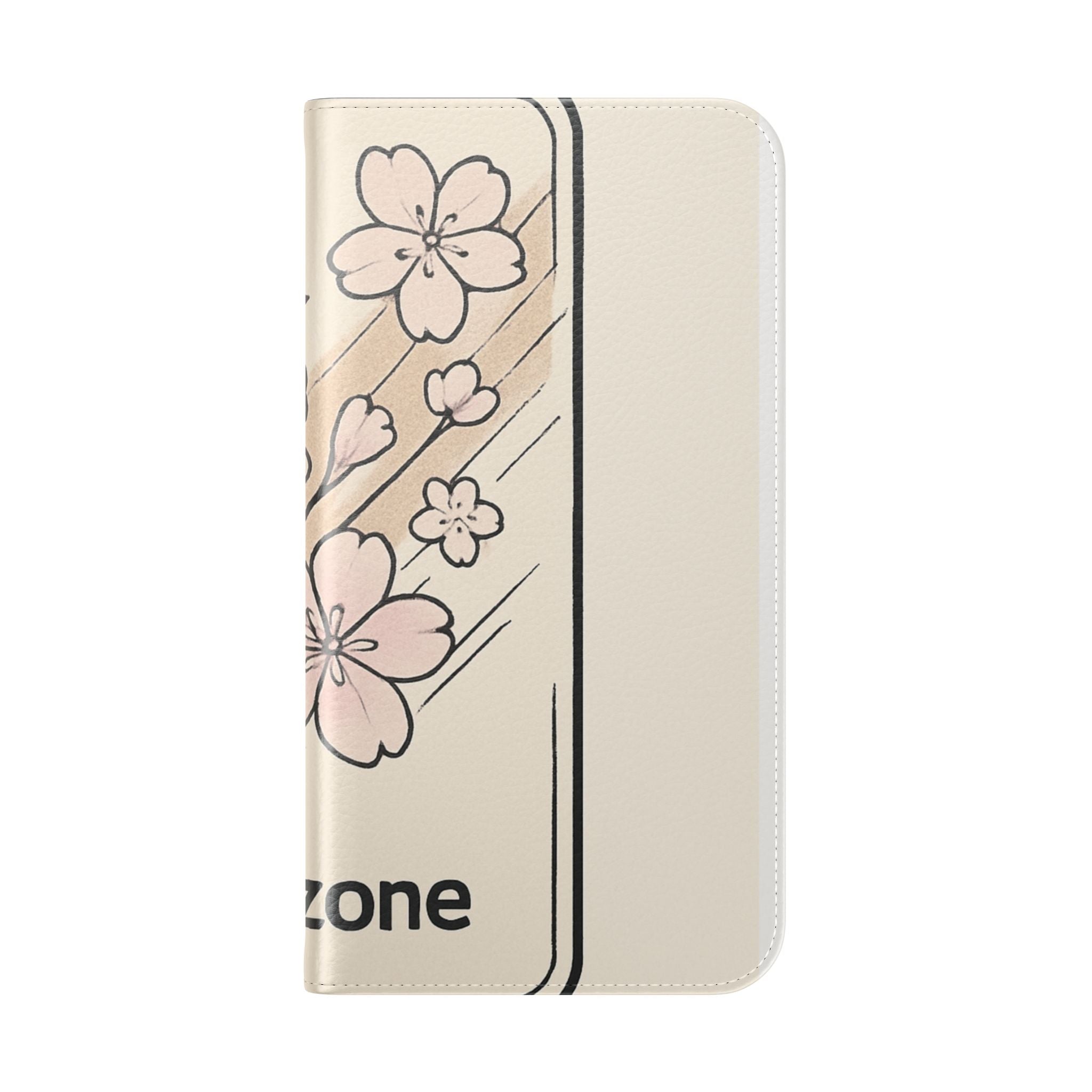 Floral Flip Phone Case — Sakura Rose Wallet Cover Printify
