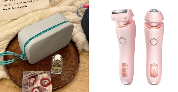 2 In 1 Hair Removal Epilator USB Rechargeable Trimmer Women Body Razor Face Leg Armpit Bikini Hand Pubic Shaver Hair Remover - Rituel Serein