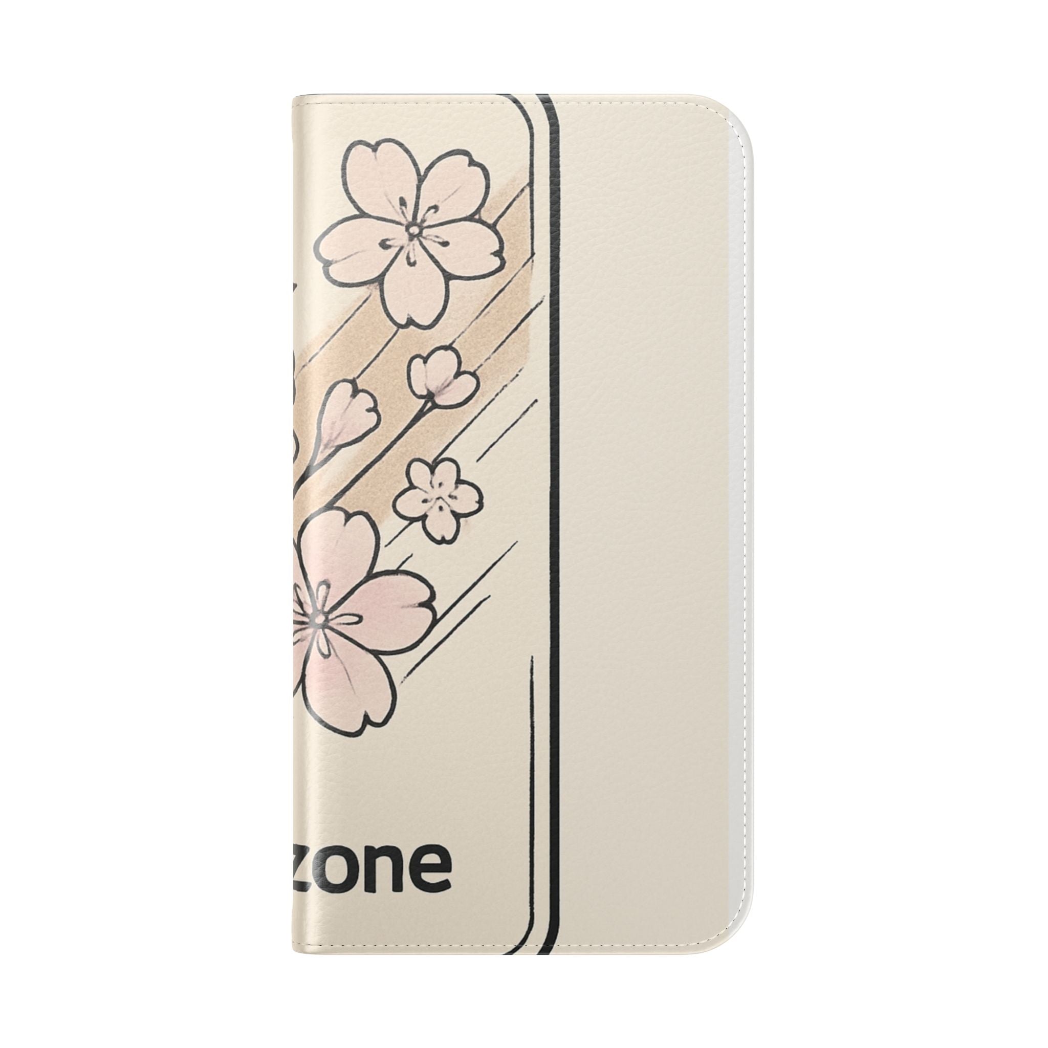 Floral Flip Phone Case — Sakura Rose Wallet Cover Printify