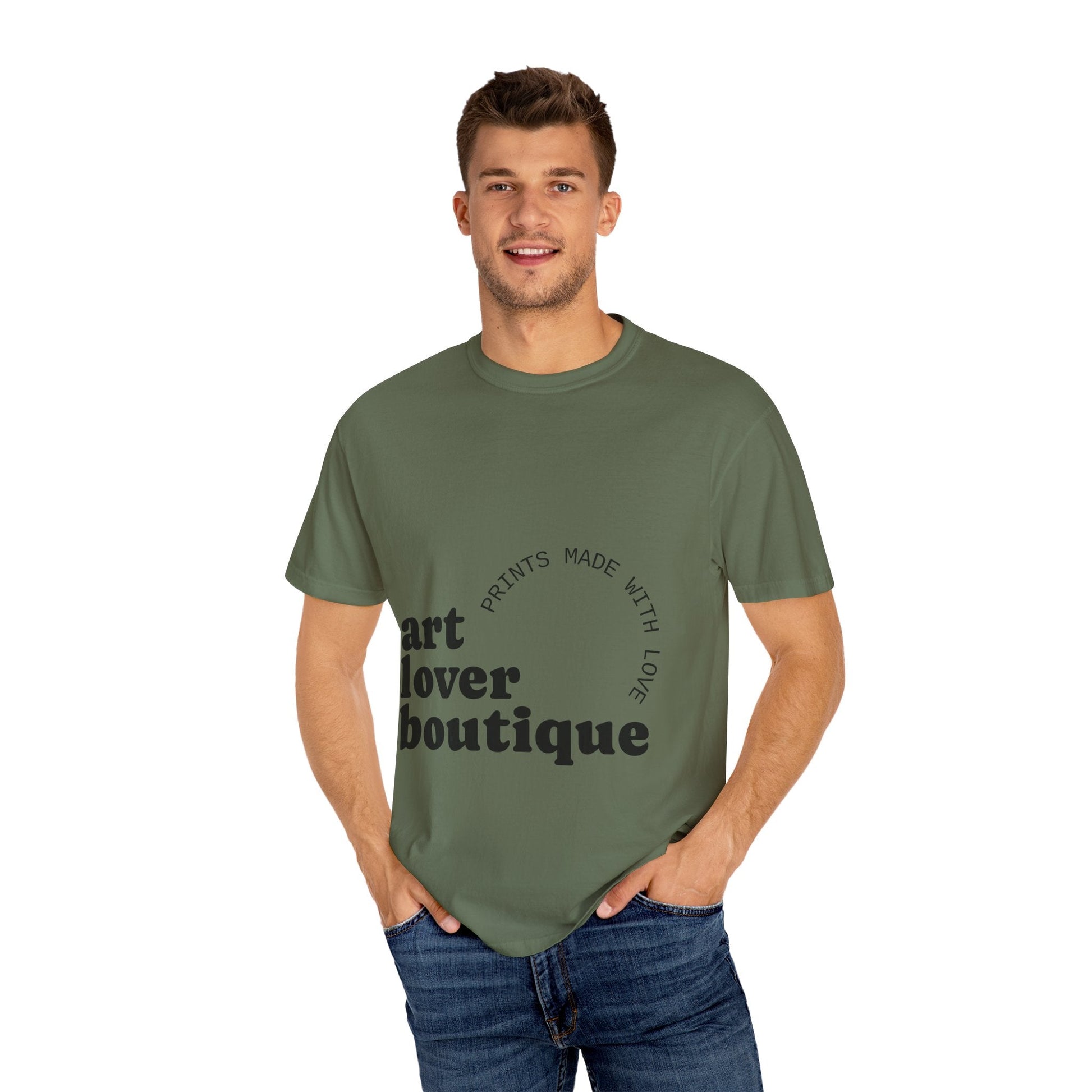 Art Lover Boutique T‑Shirt — Minimalist Green Mountain Graphic Printify