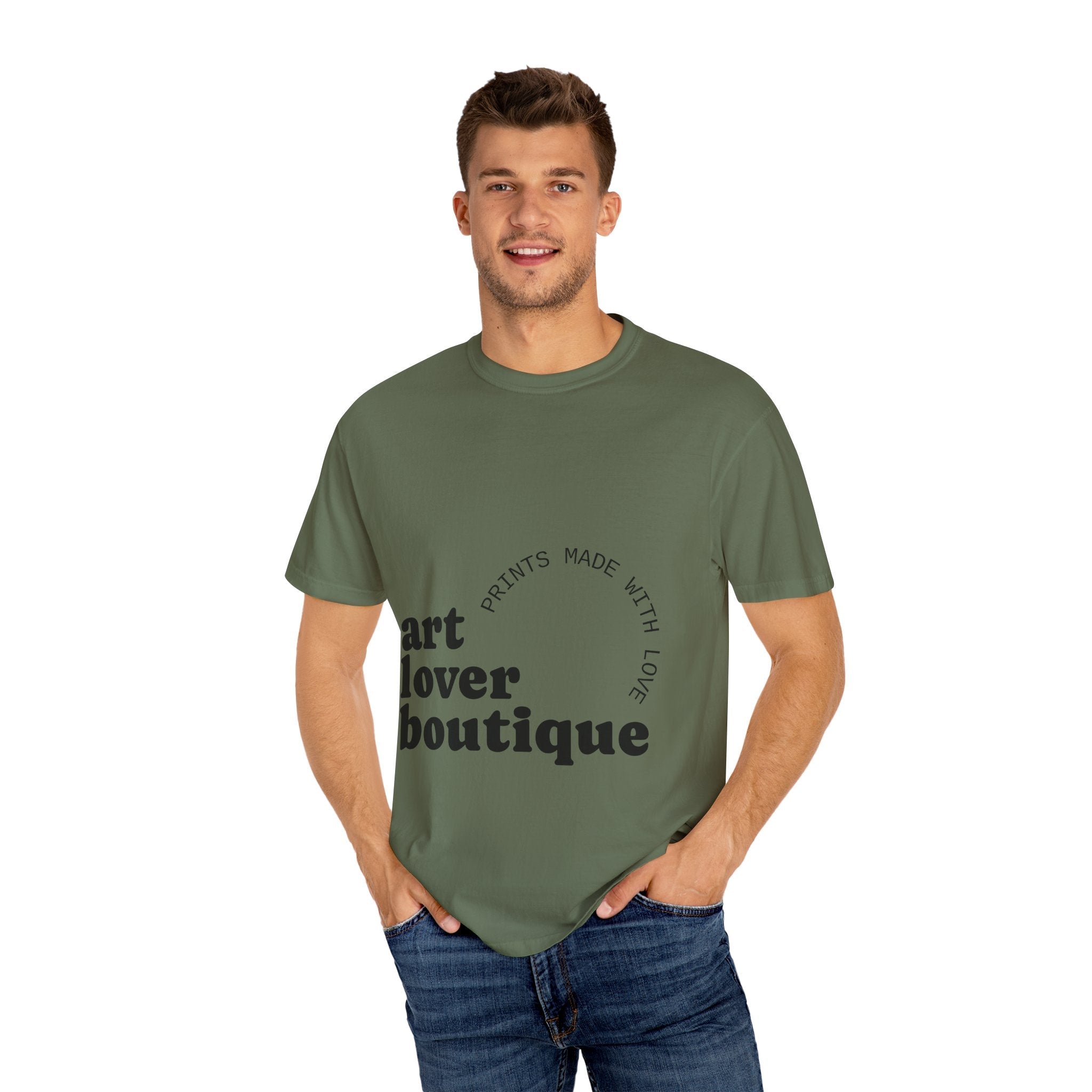 Art Lover Boutique T‑Shirt — Minimalist Green Mountain Graphic Printify